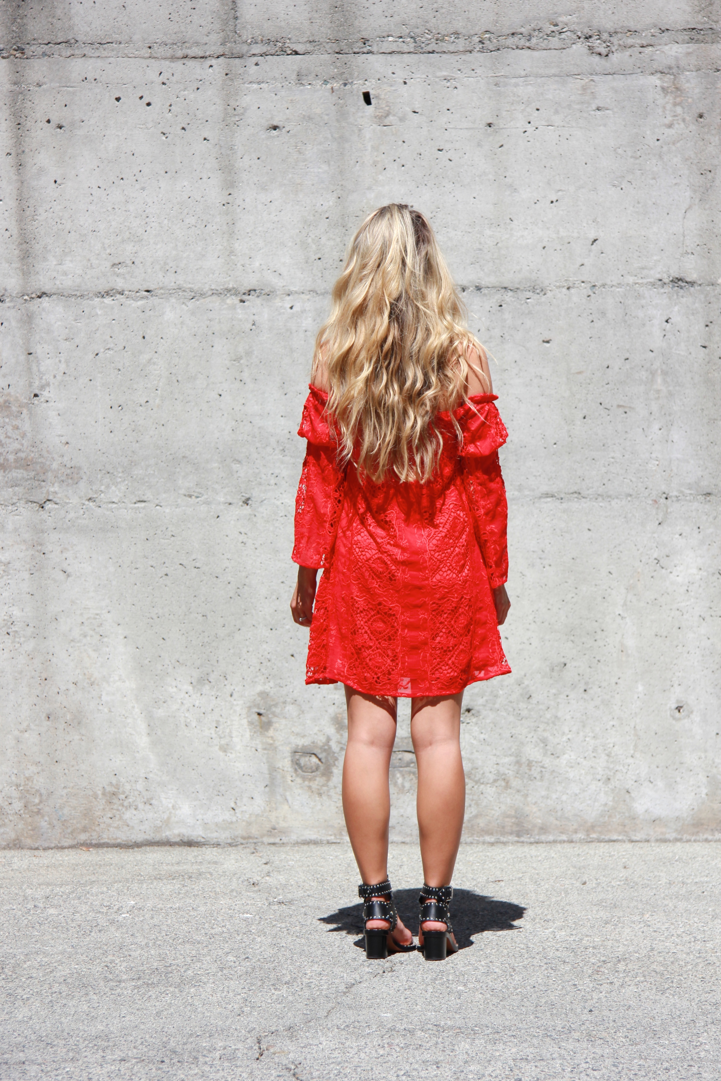 For Love & Lemons Dress via Revolve , Céline Shades, Isabel Marant Sandals 