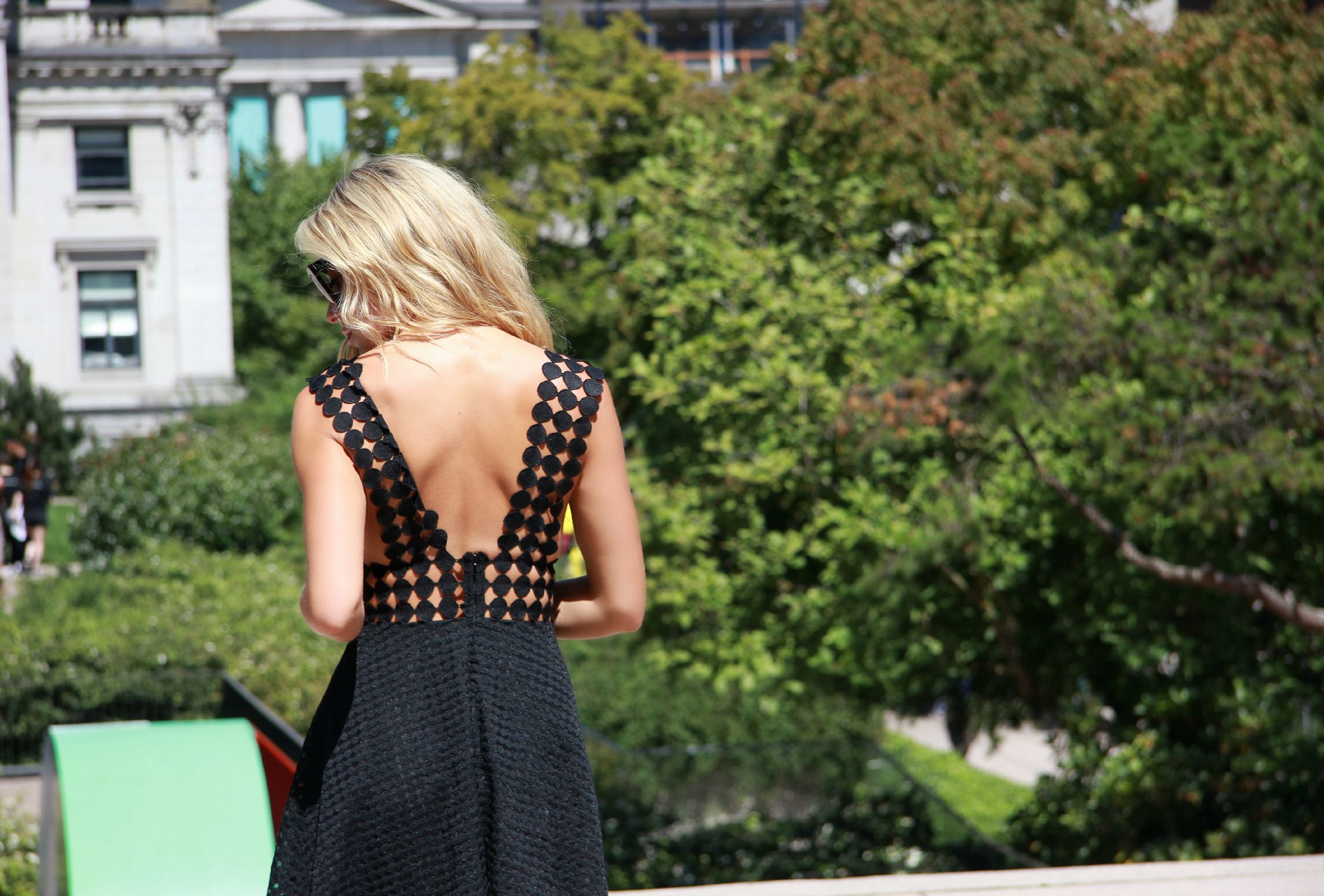 Shakuhachi Dress, Stuart Weitzman Heels, Céline Shades