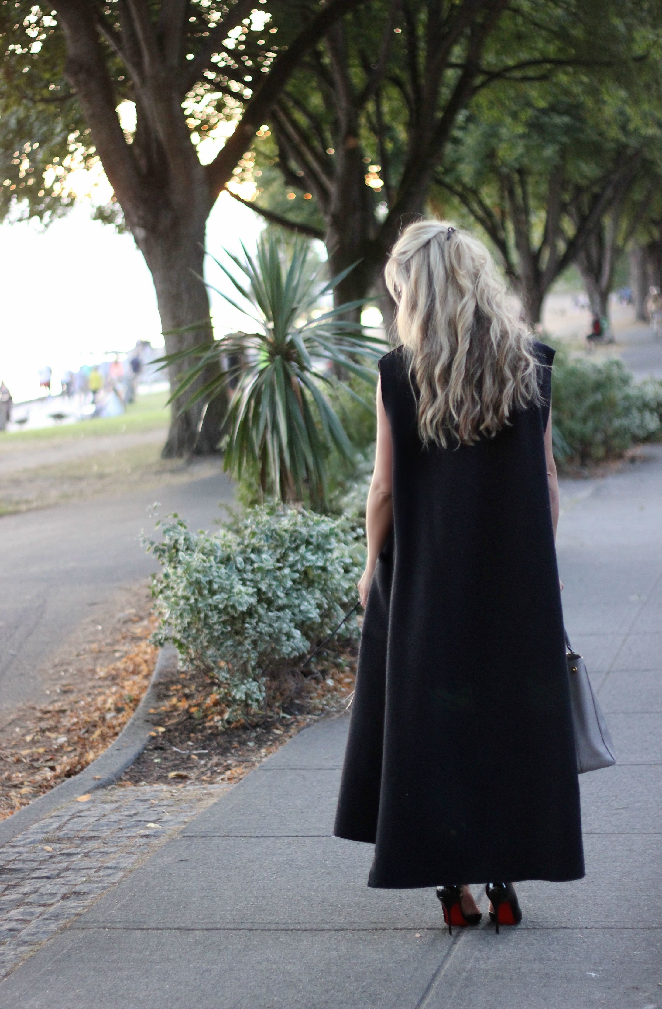 Elieen Fisher Vest & Kensie Skirt via Hudson's Bay