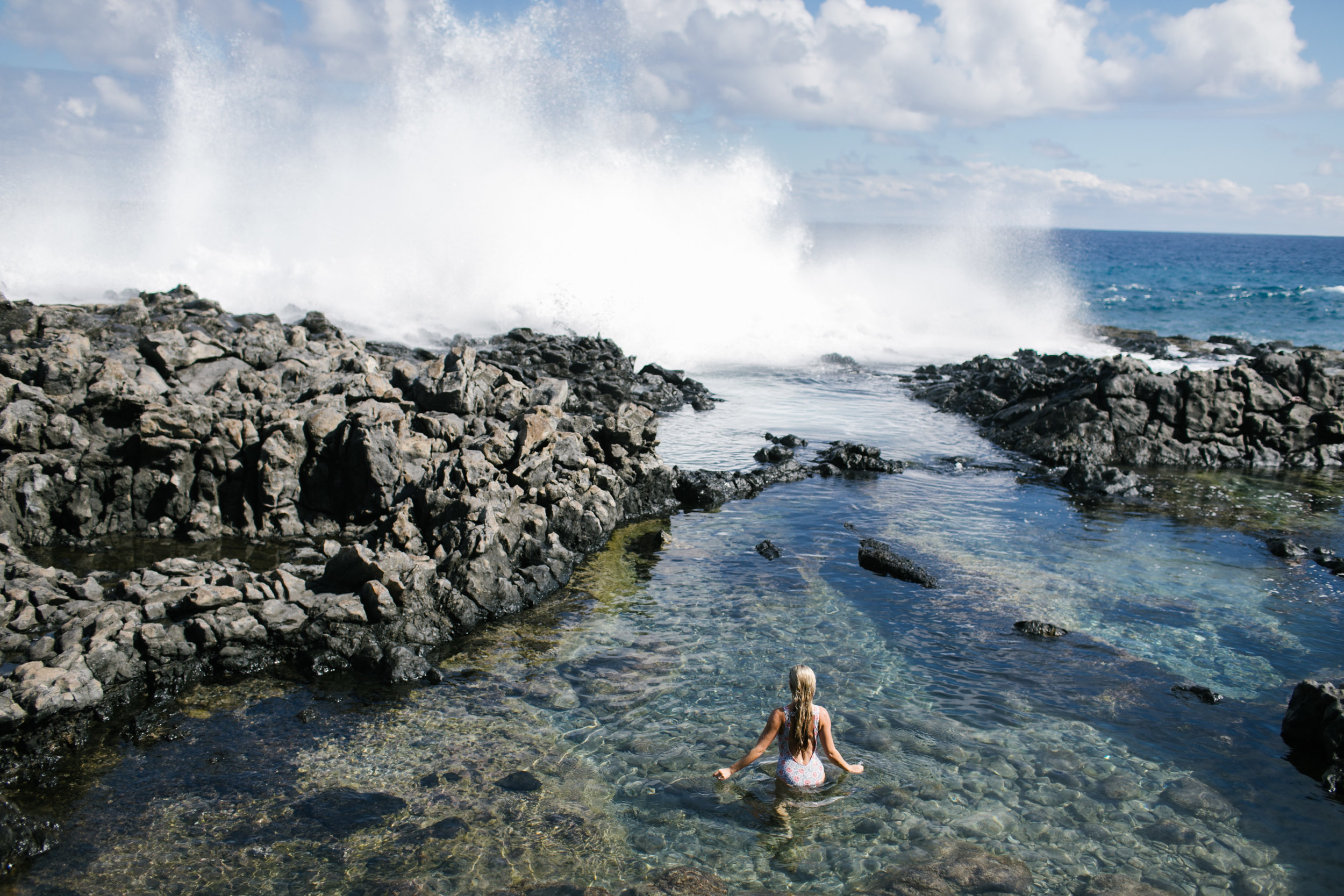 Photography by Allison Kuhl Lovers + Friends Top via Revolve , Beach Riot Bathing Suit