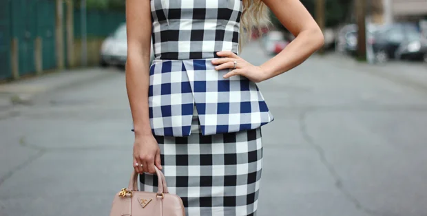graphic gingham.