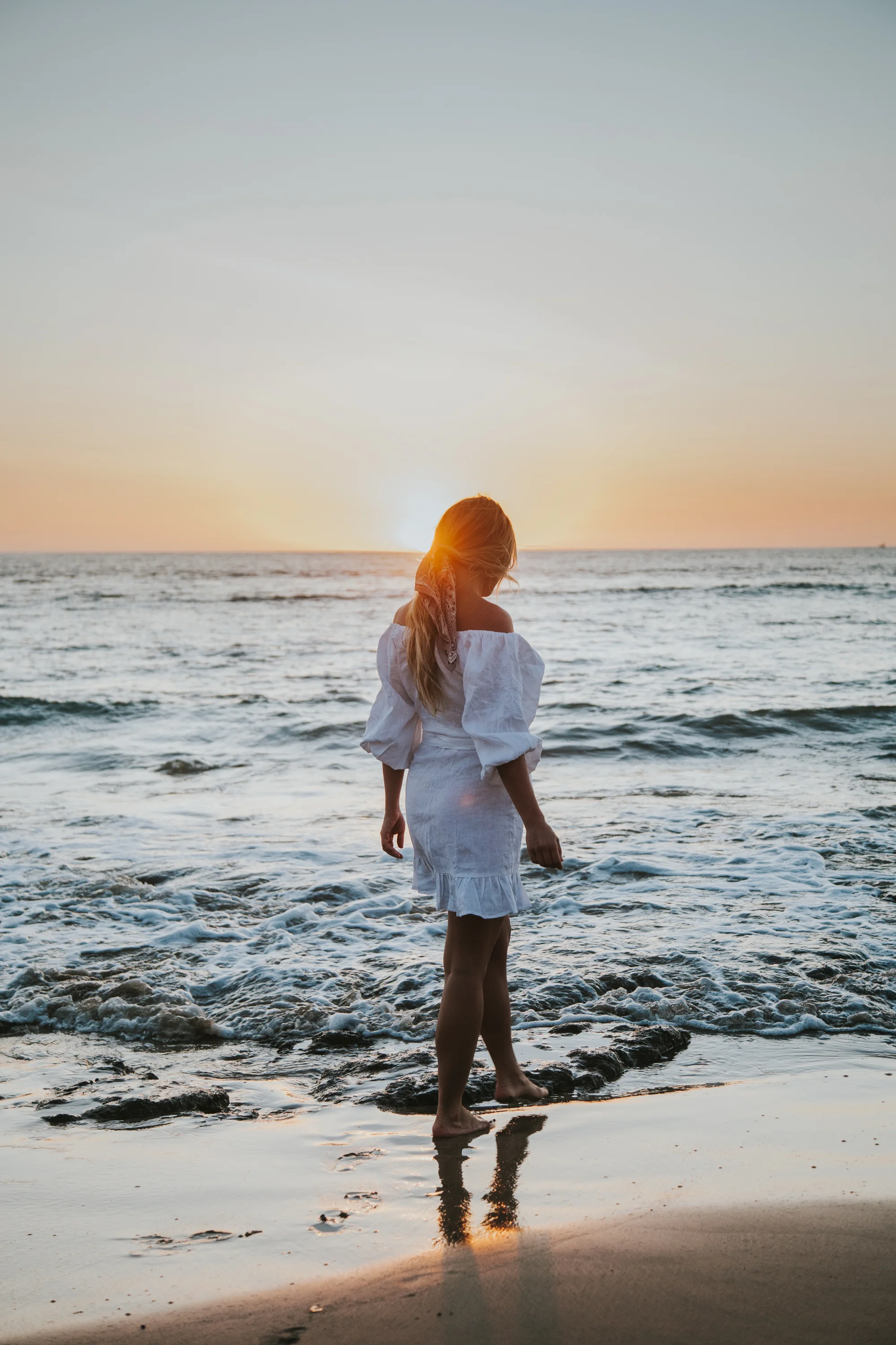 Photos by Paige Owen POSSE Top & Skirt | CJxMA Melanie Auld Modern Hoops | Madewell Scarf
