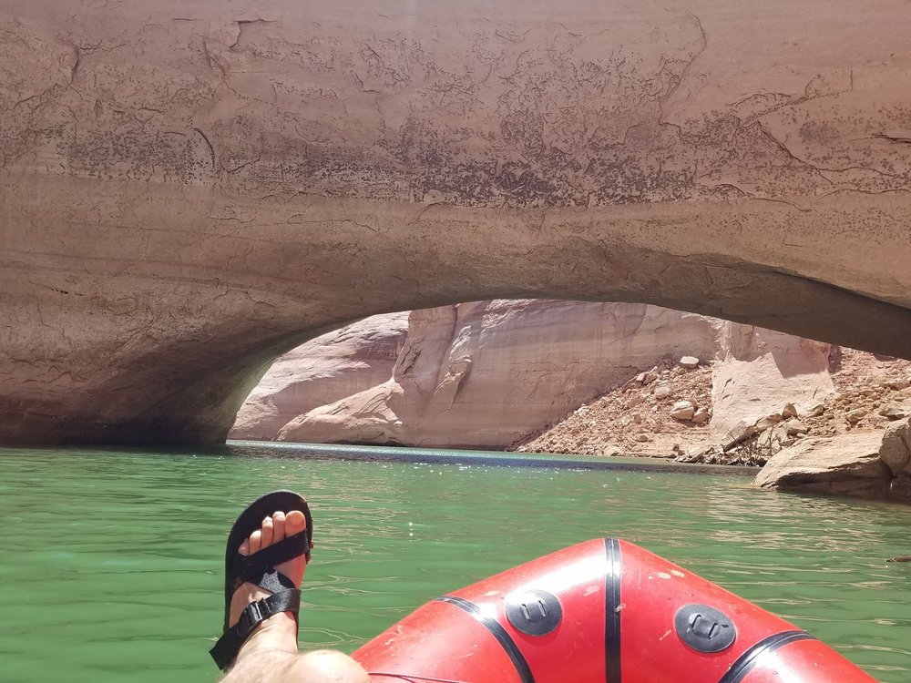  Packrafting under Gregory Natural Bridge 