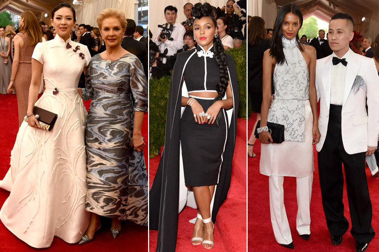  Zhang Ziyi in Carolina Herrera Janelle Monae in H&amp;M Liya Kebede in Phillip Lim 