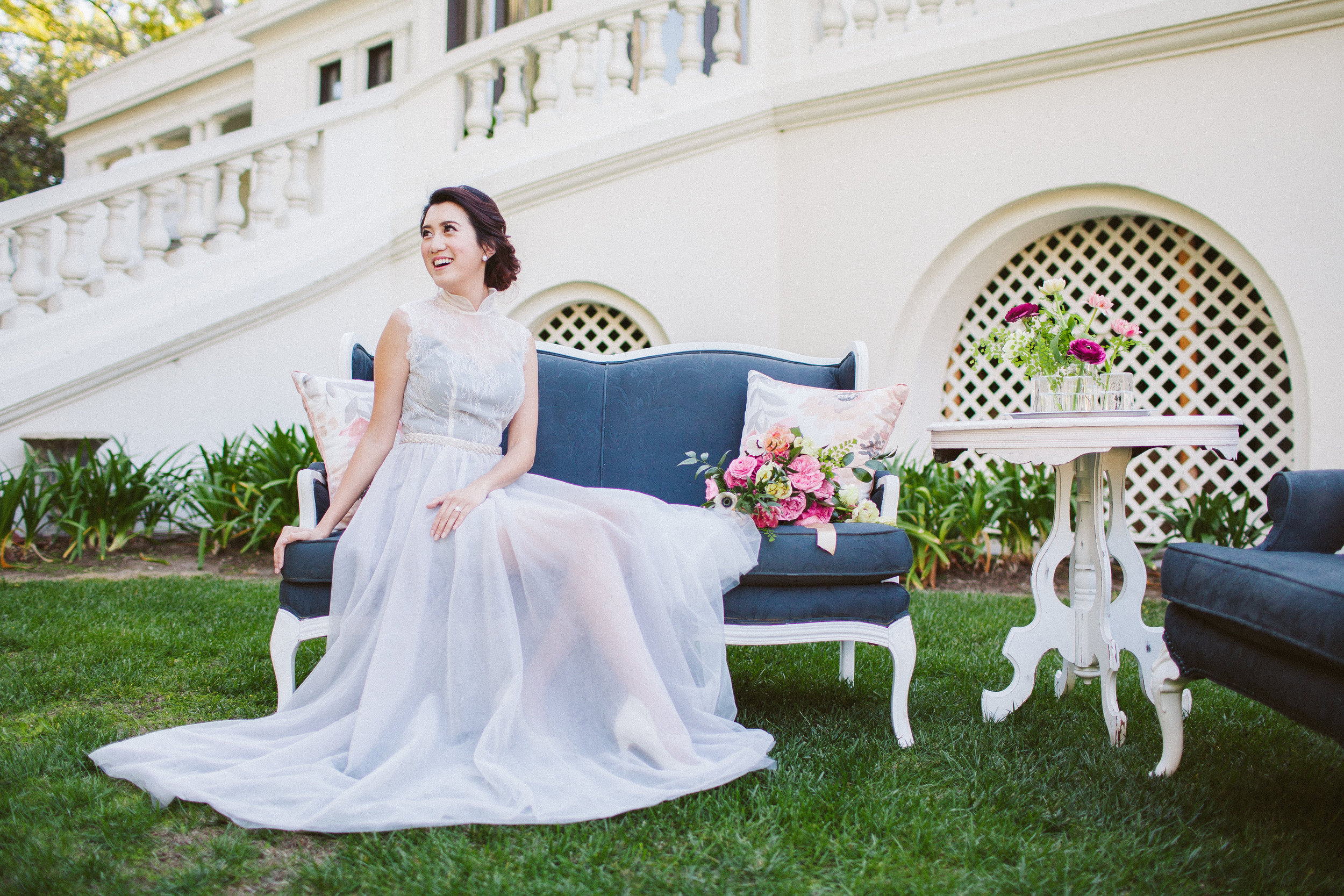 cheongsam inspired wedding dress