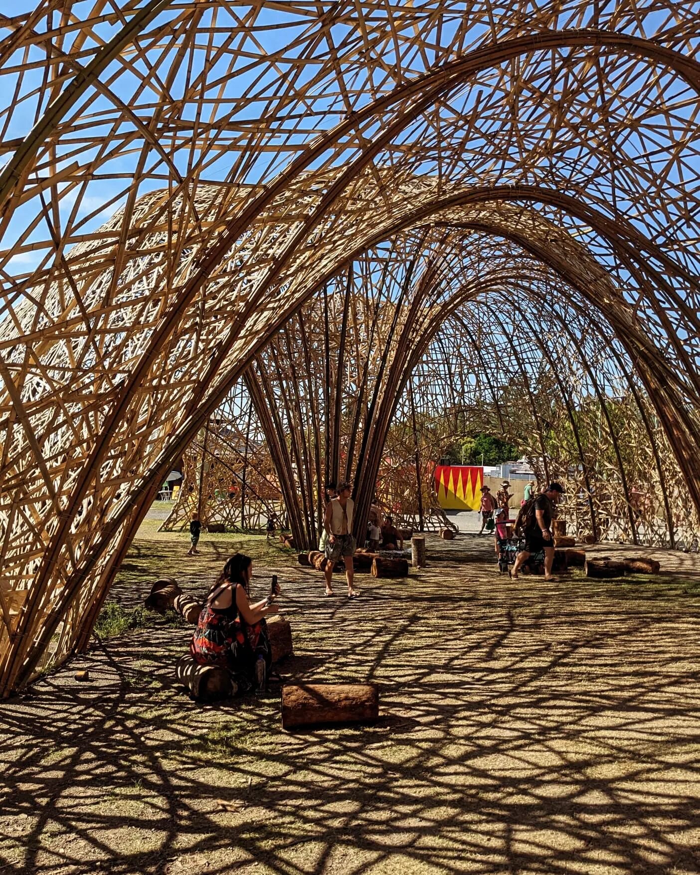 Escaping the heat in our pavilion at @woodfordfolkfestival 

#caveurban #woodfordfolkfestival #bamboo

Thanks always to our incredible build crew @woodfordfolkfestivalvolunteers led by @juanpablopintomeza and @nicnicpicnic