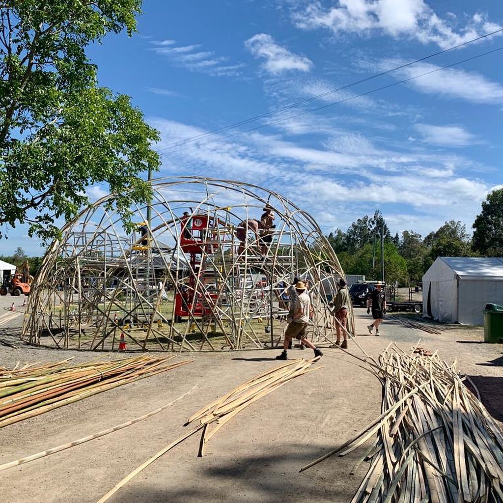 Woodford Season is upon us and we&rsquo;re in the midst of a very exciting build period @woodfordfolkfestival !

This year we&rsquo;re creating a range of bamboo projects with a team of over 60 volunteers, collaboratively constructing the Lake Gkula 