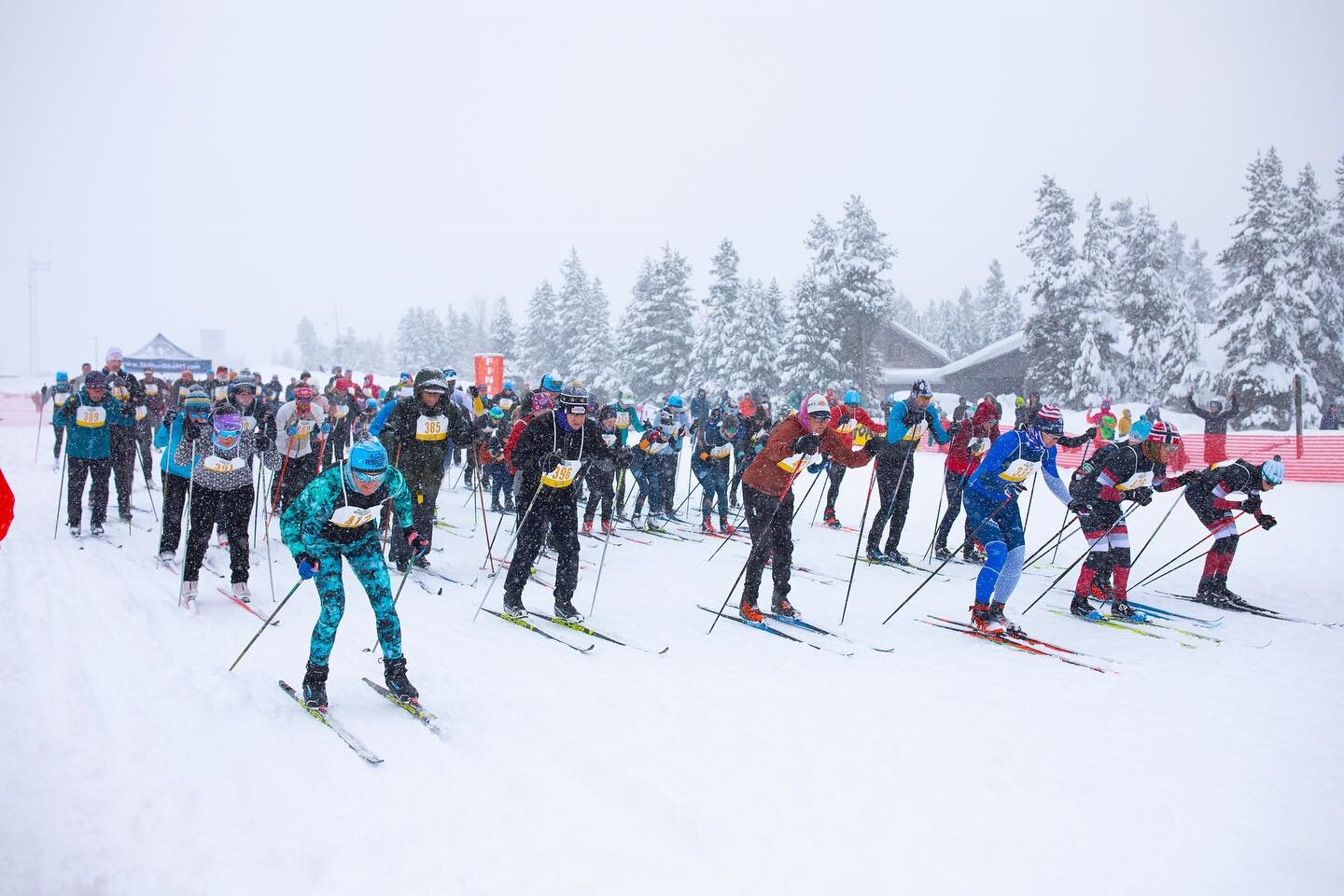 The West Yellowstone Rendevous Race is always a time, even if the times were slow due to the powder dumping out of the sky.