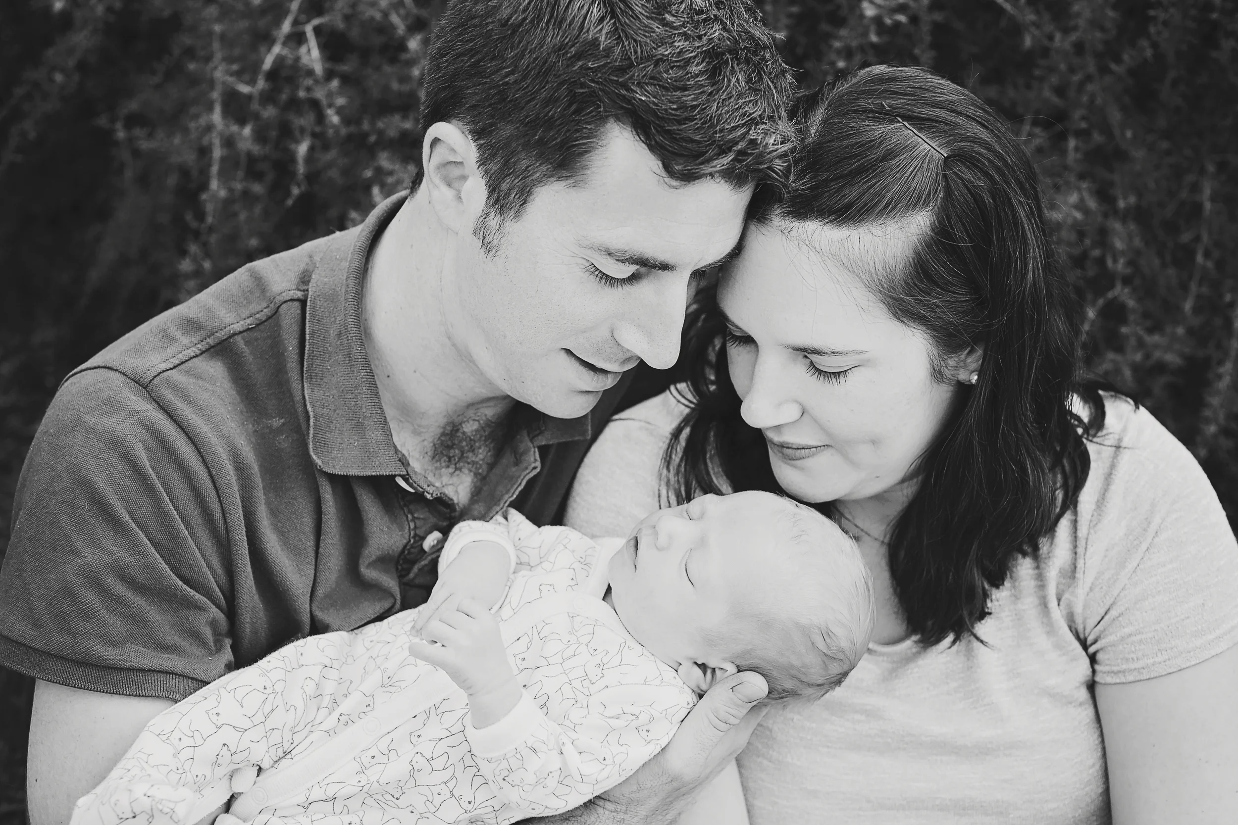 Isaac's Natural Newborn Garden Photos