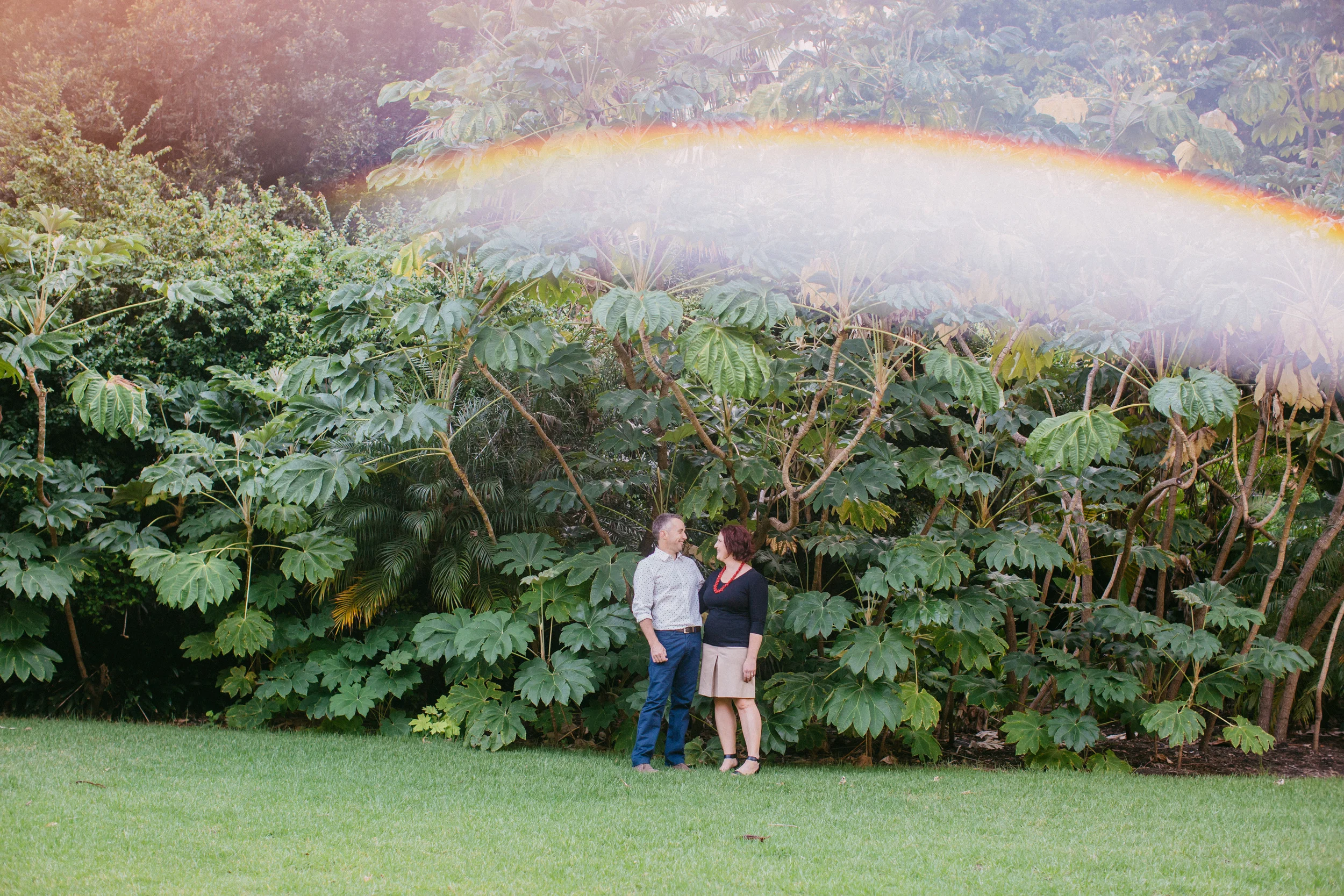 Tara & Mark's Fun Engagement Session at the Botanic Gardens