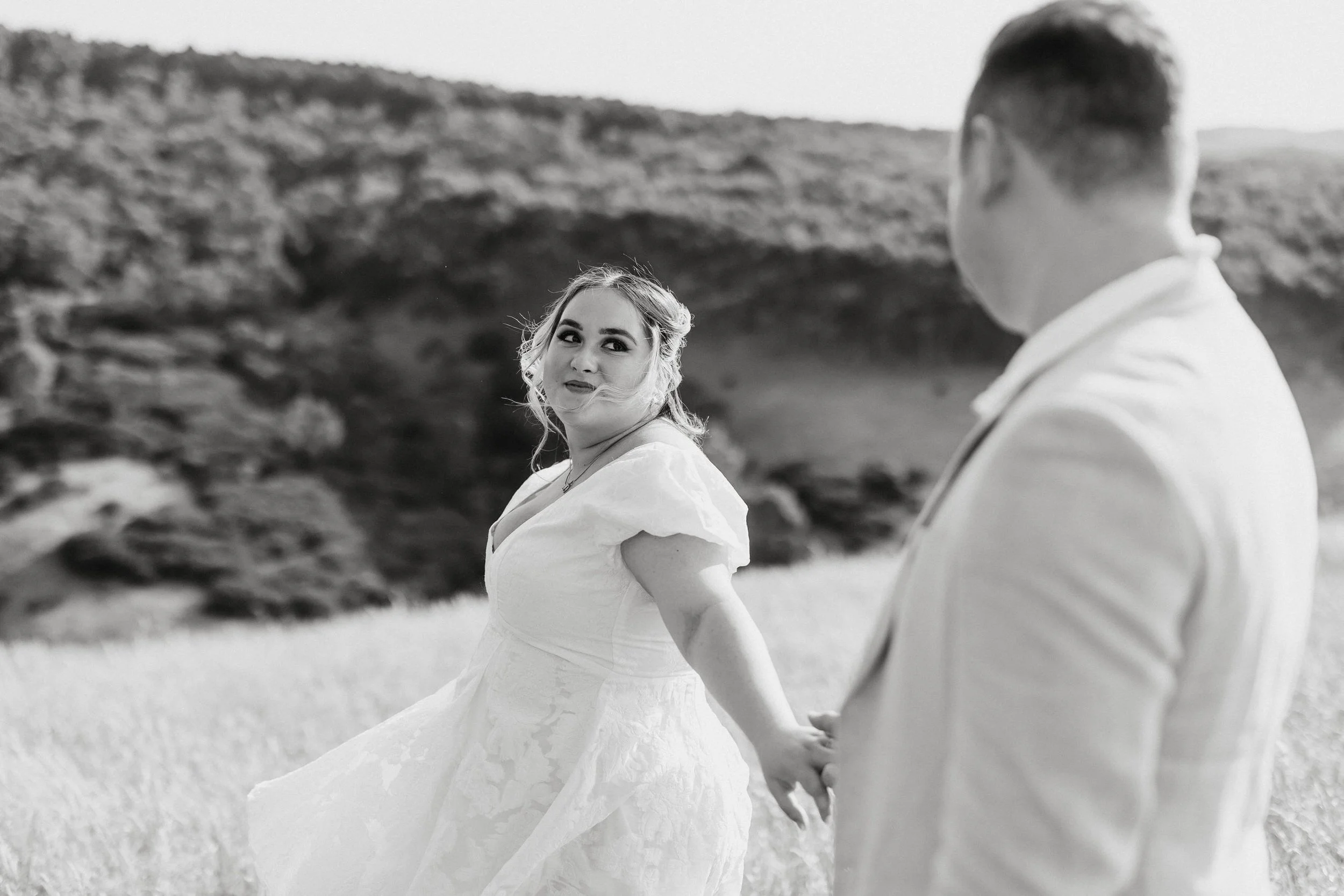 Magnolia Farm Elopement 015 black and white wedding portrait.jpg