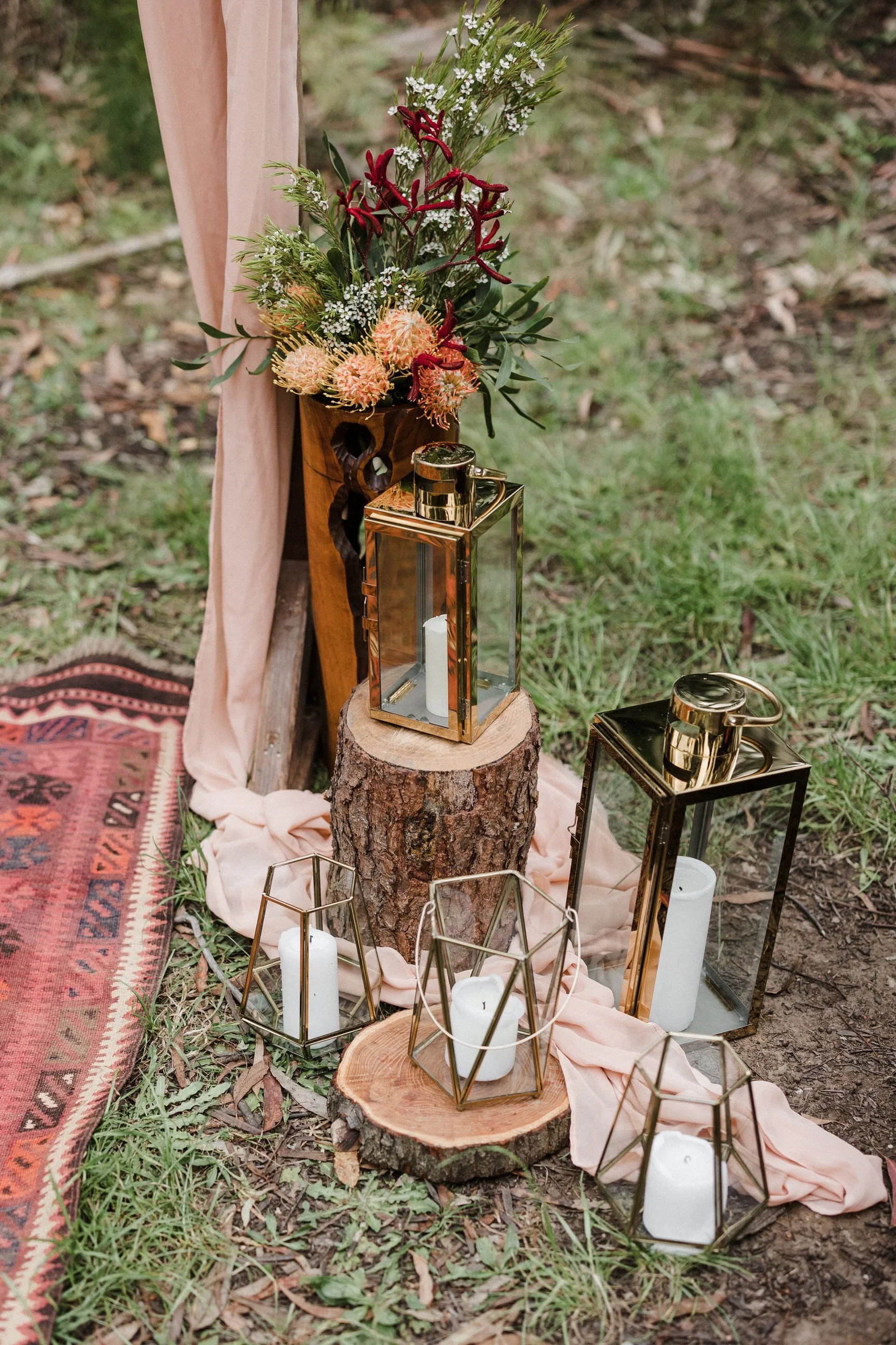 Intimate Forest Wedding - Sinclairs Gully Winery 05 - arbour candles.jpg