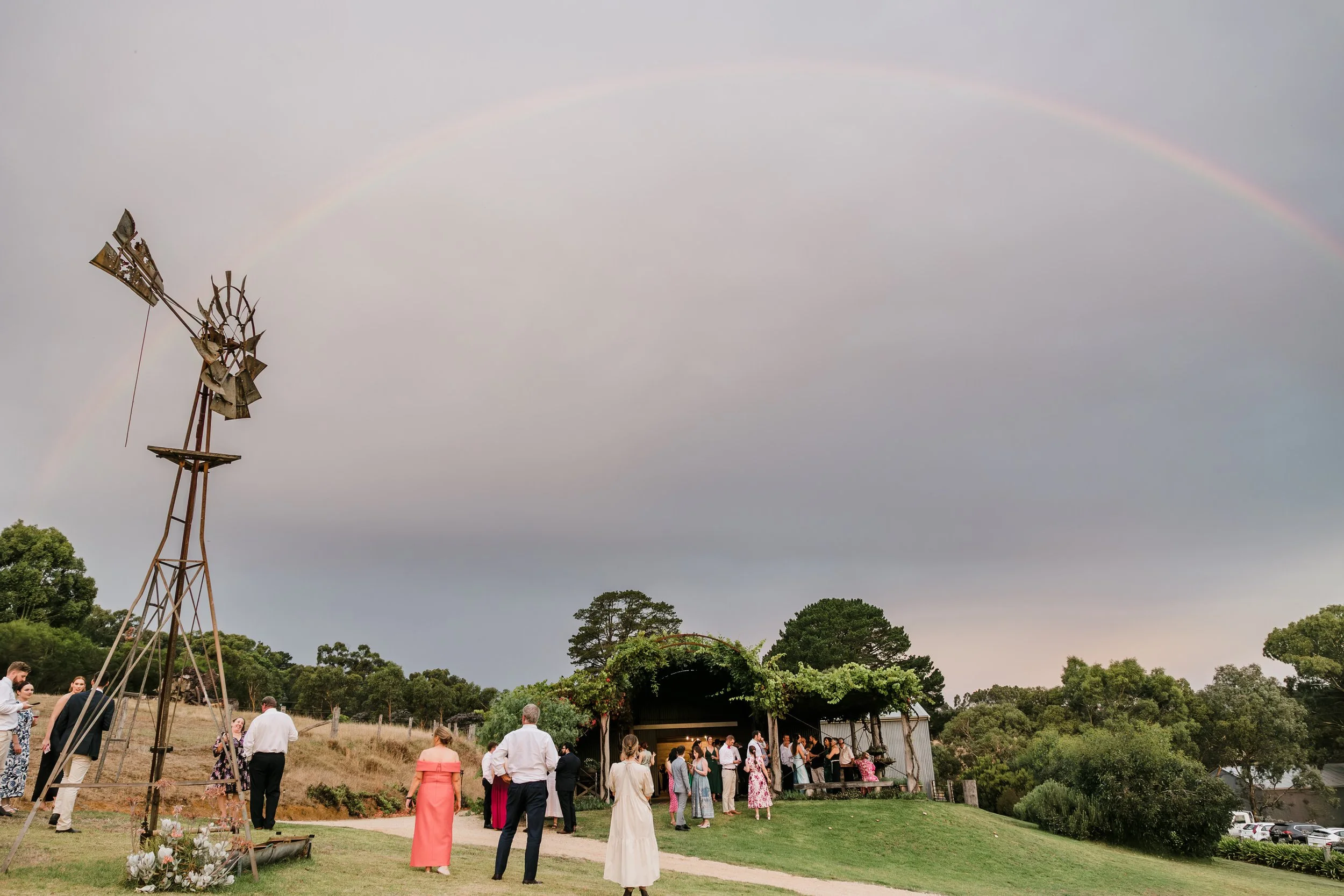 41 Mount Beare Station Wedding reception rainbow.jpg
