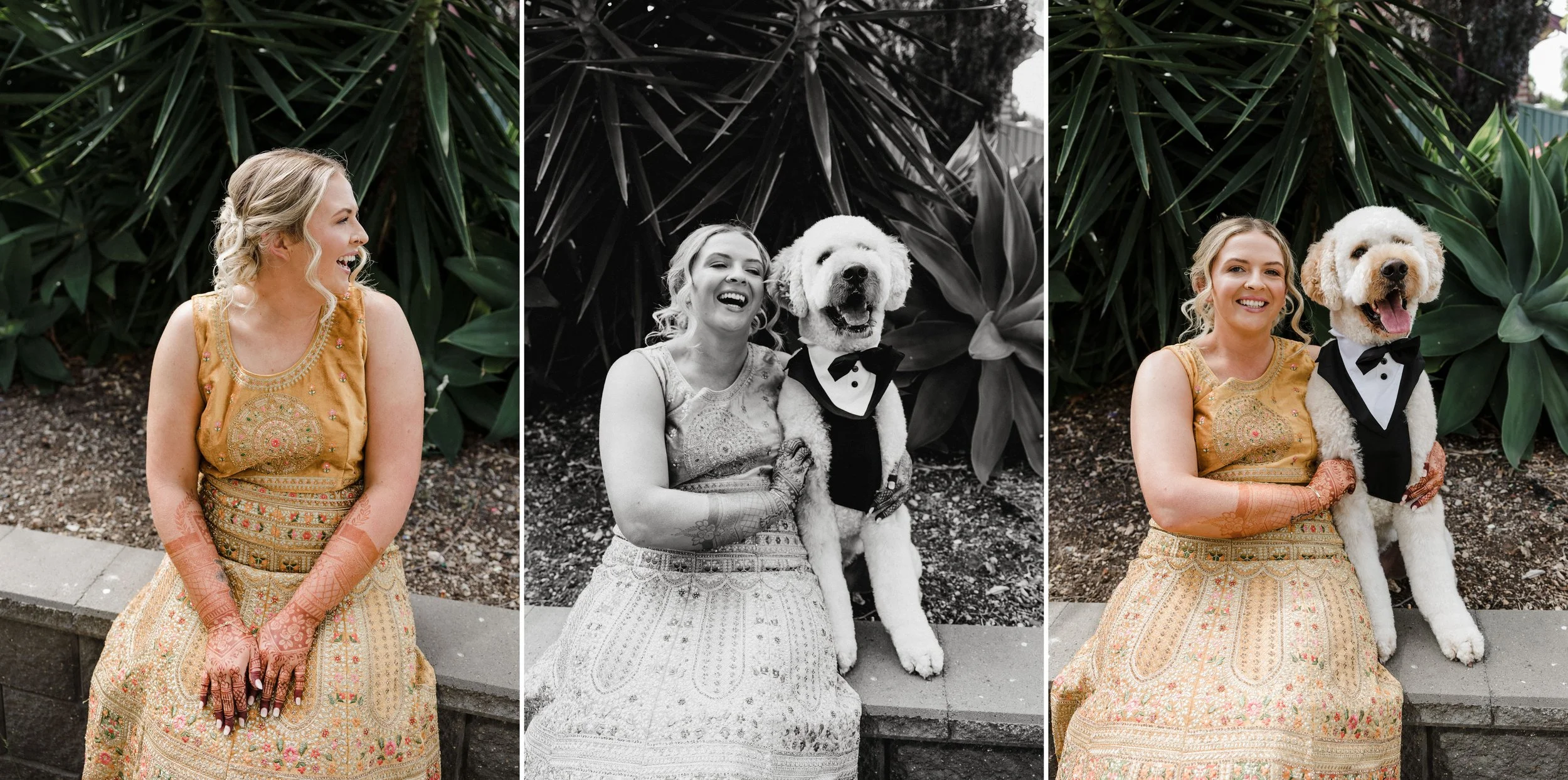 05 Colourful Bride Prep Lehenga and wedding dog.jpg