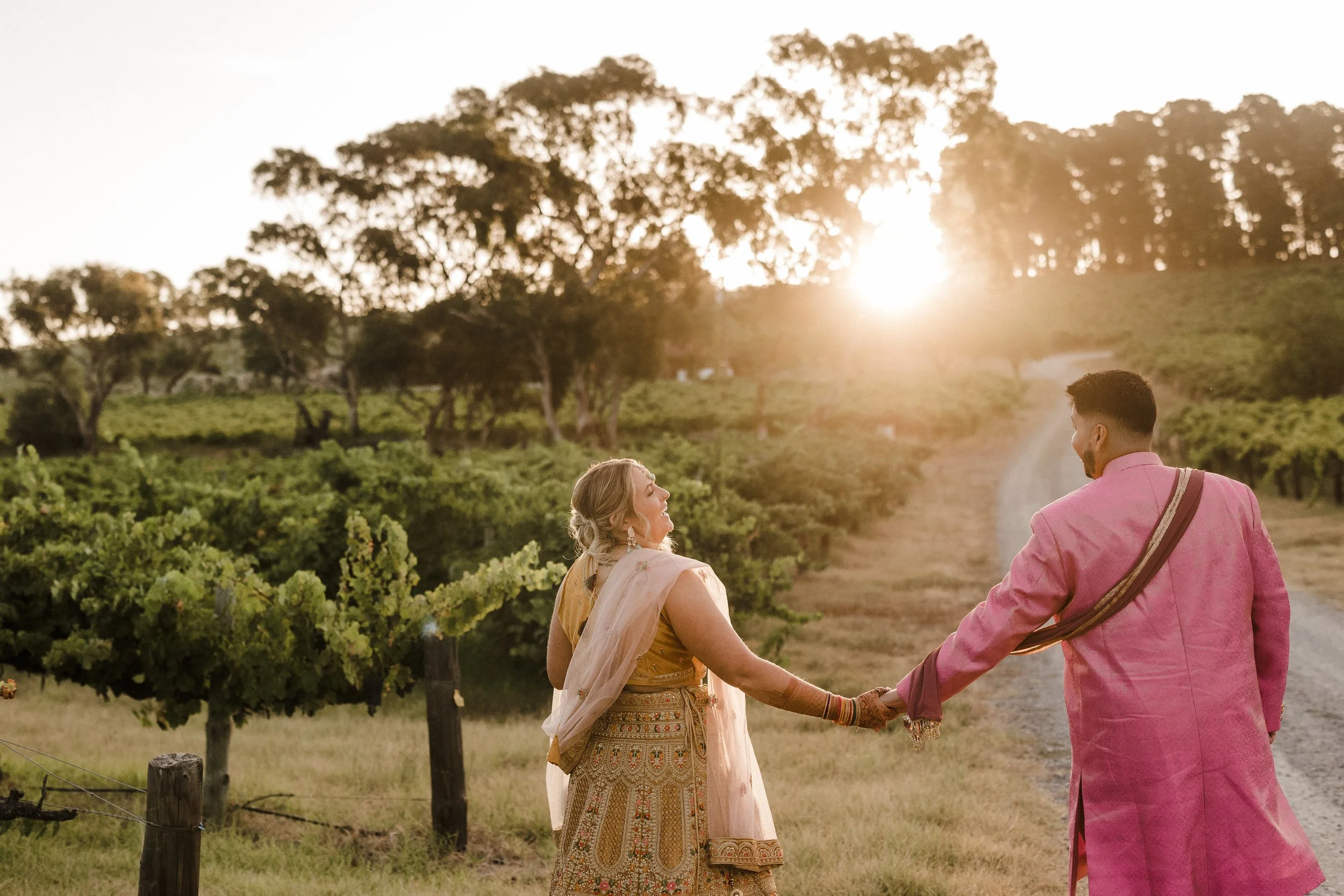 55 colourful lehenga and sherwani sunset portraits mclaren vale.jpg