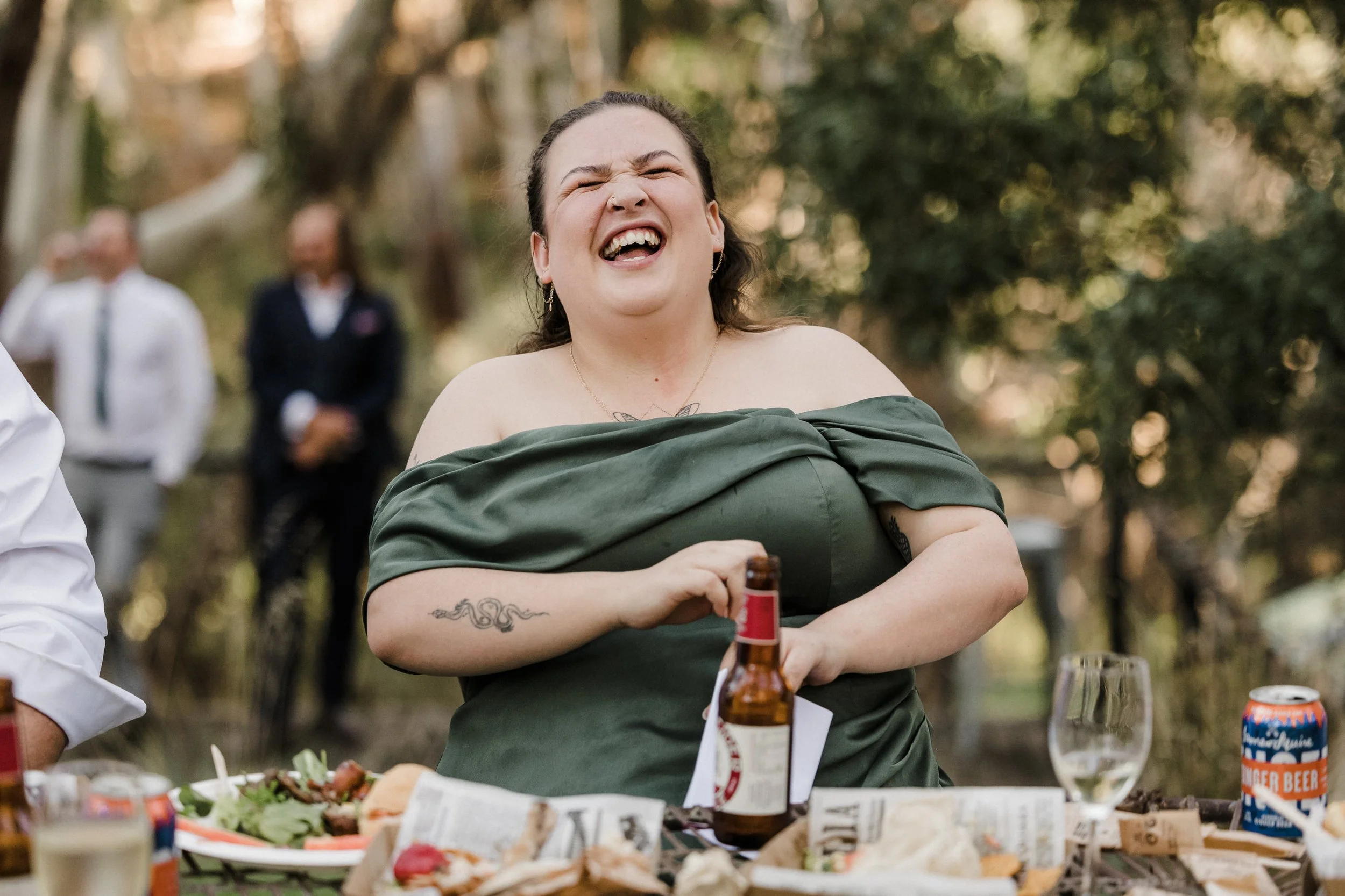 85 Sinclairs Gully Wedding Reception guest candid.jpg