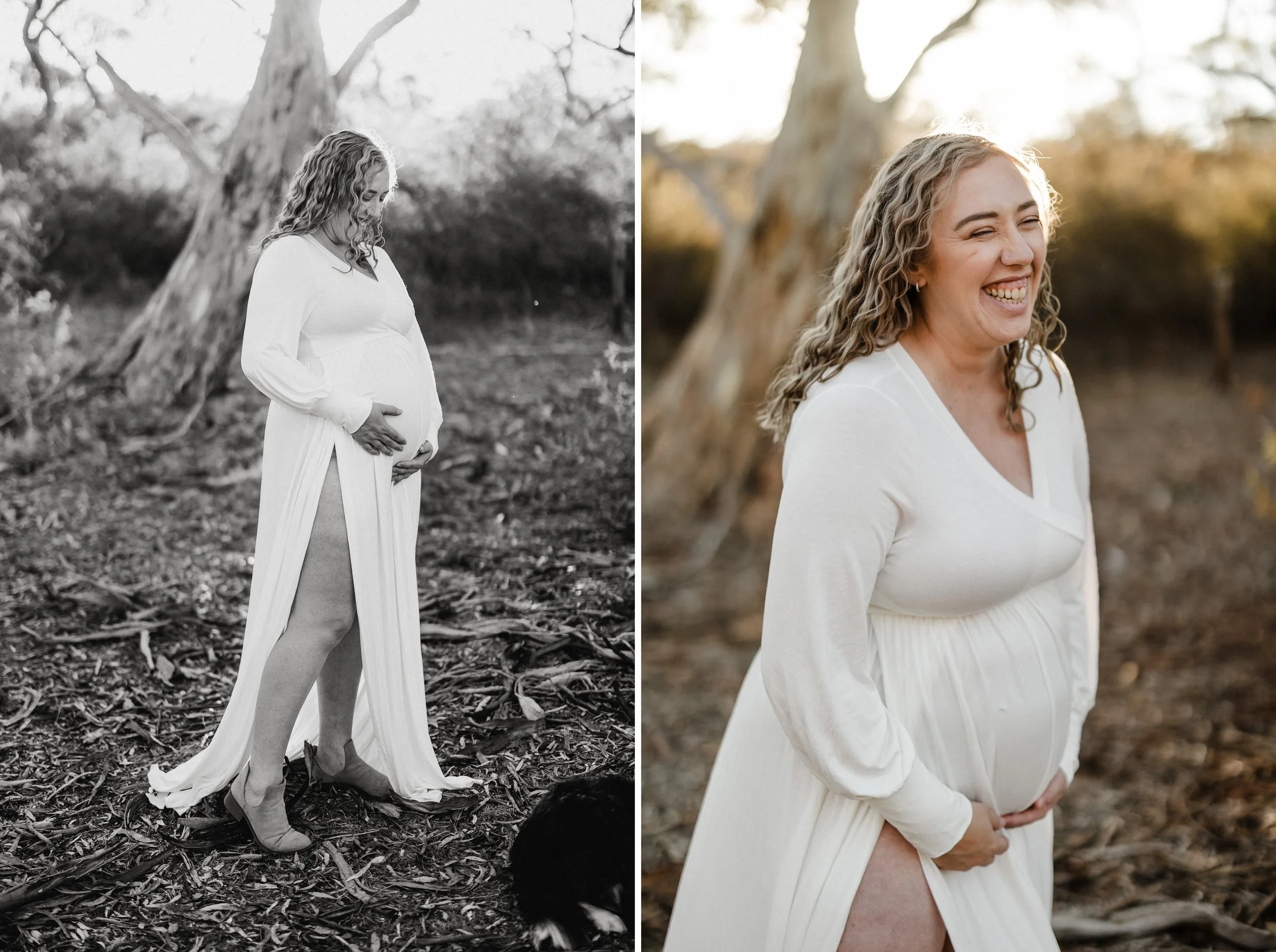 08 Auburn Clare Valley Farm Maternity Portraits in the scrub.jpg