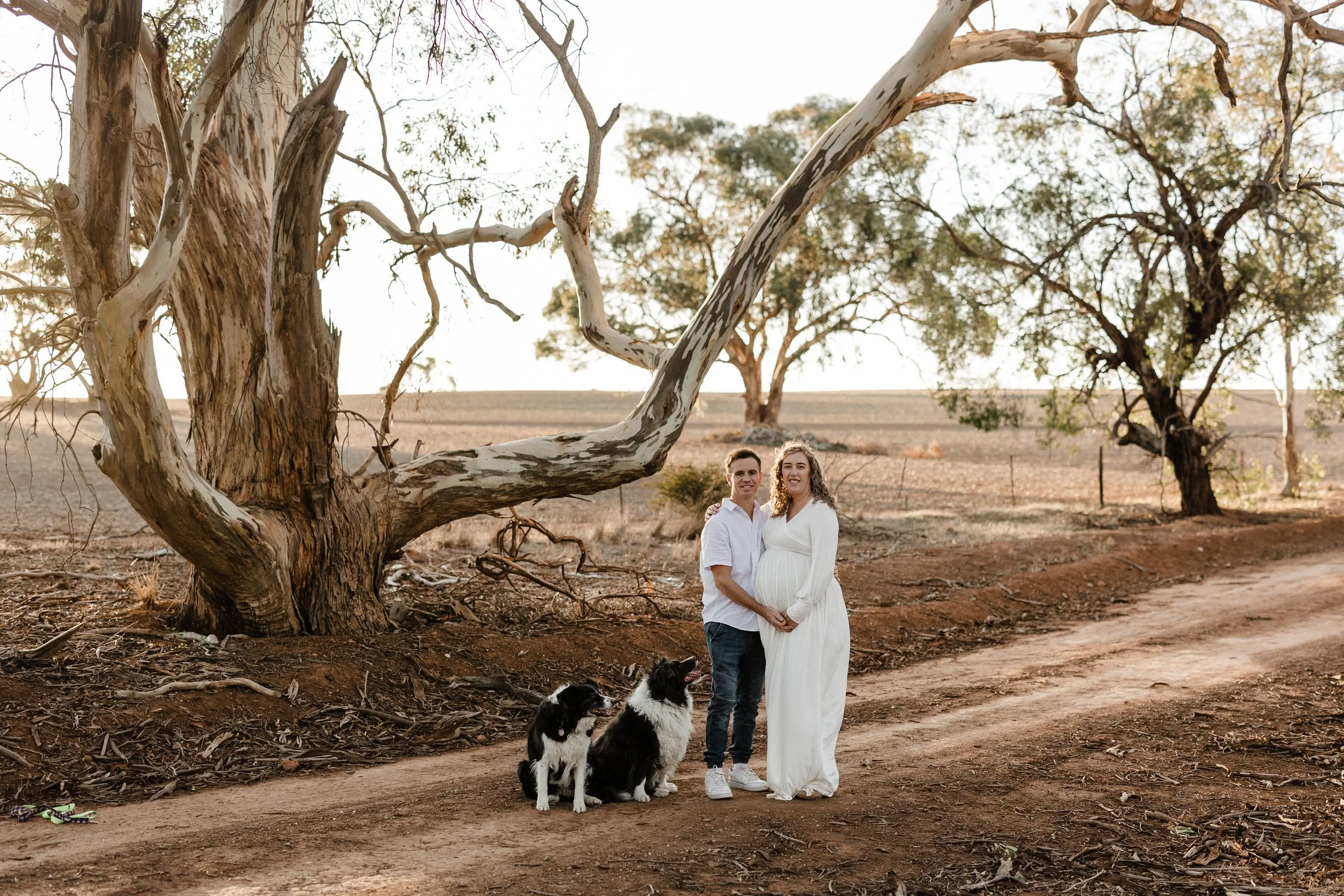 17 Auburn Clare Valley Farm Maternity Portraits on a dirt road.jpg