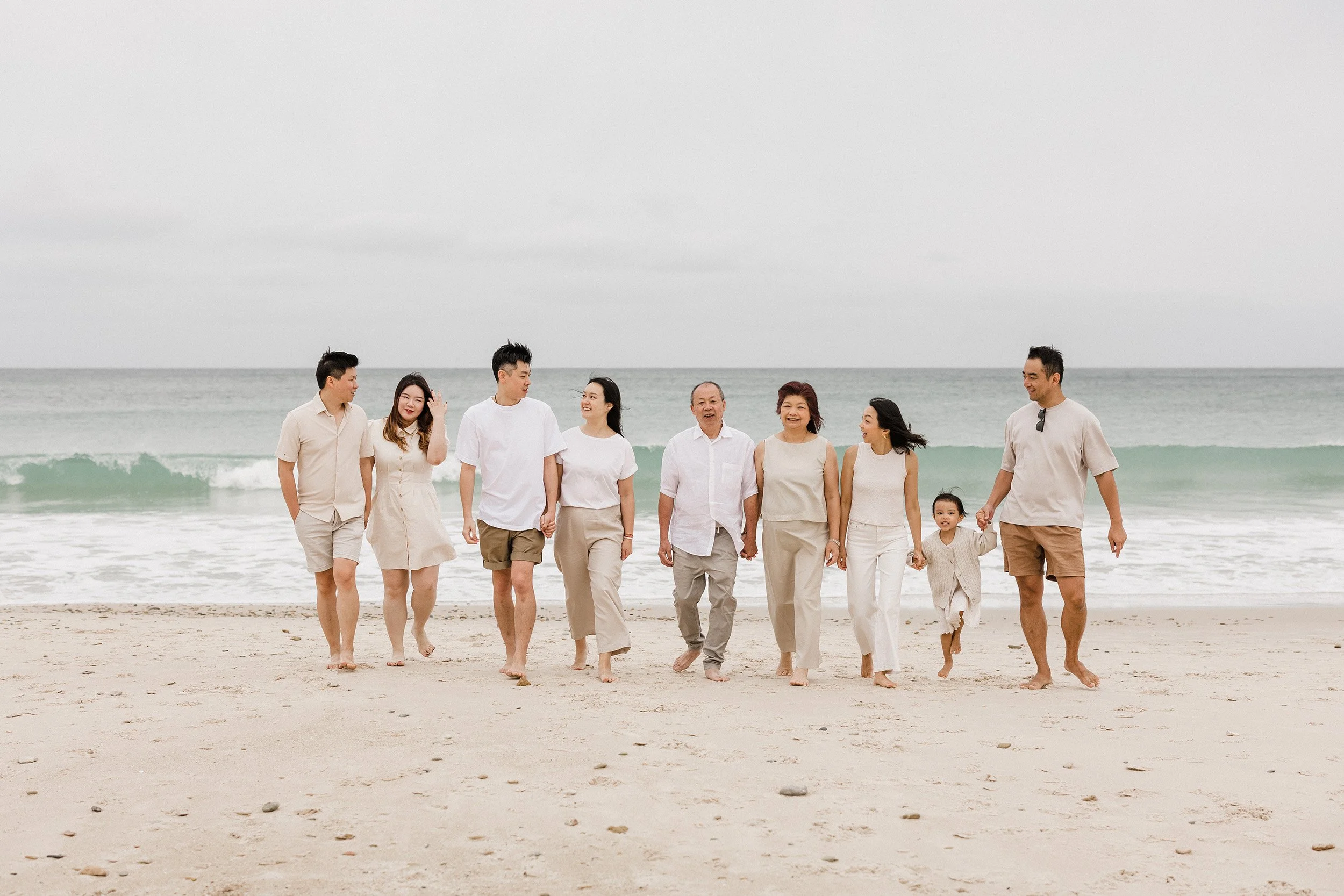 Extended family portrait outifits - neutral