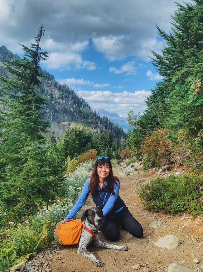 Hiking back to Austin Pass with Sister and Tex.jpg