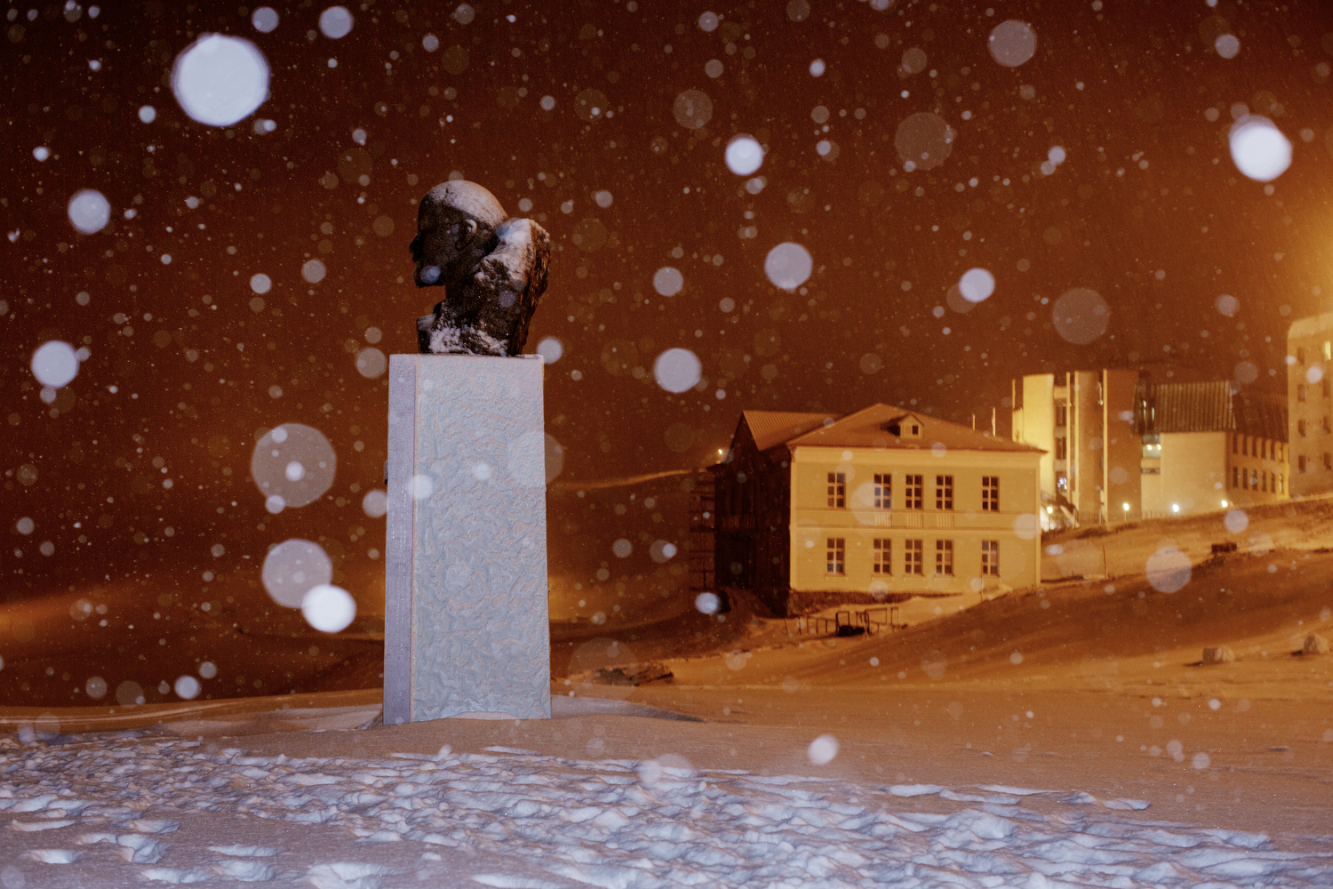   Barentsburg, Norway - a Russian-Ukrainian mining town on The Archipelago of Svalbard   This is Norway, surprisingly enough. Lenin's statue still towers above the center of the city, and, according to the town's biggest monument, communism is still 