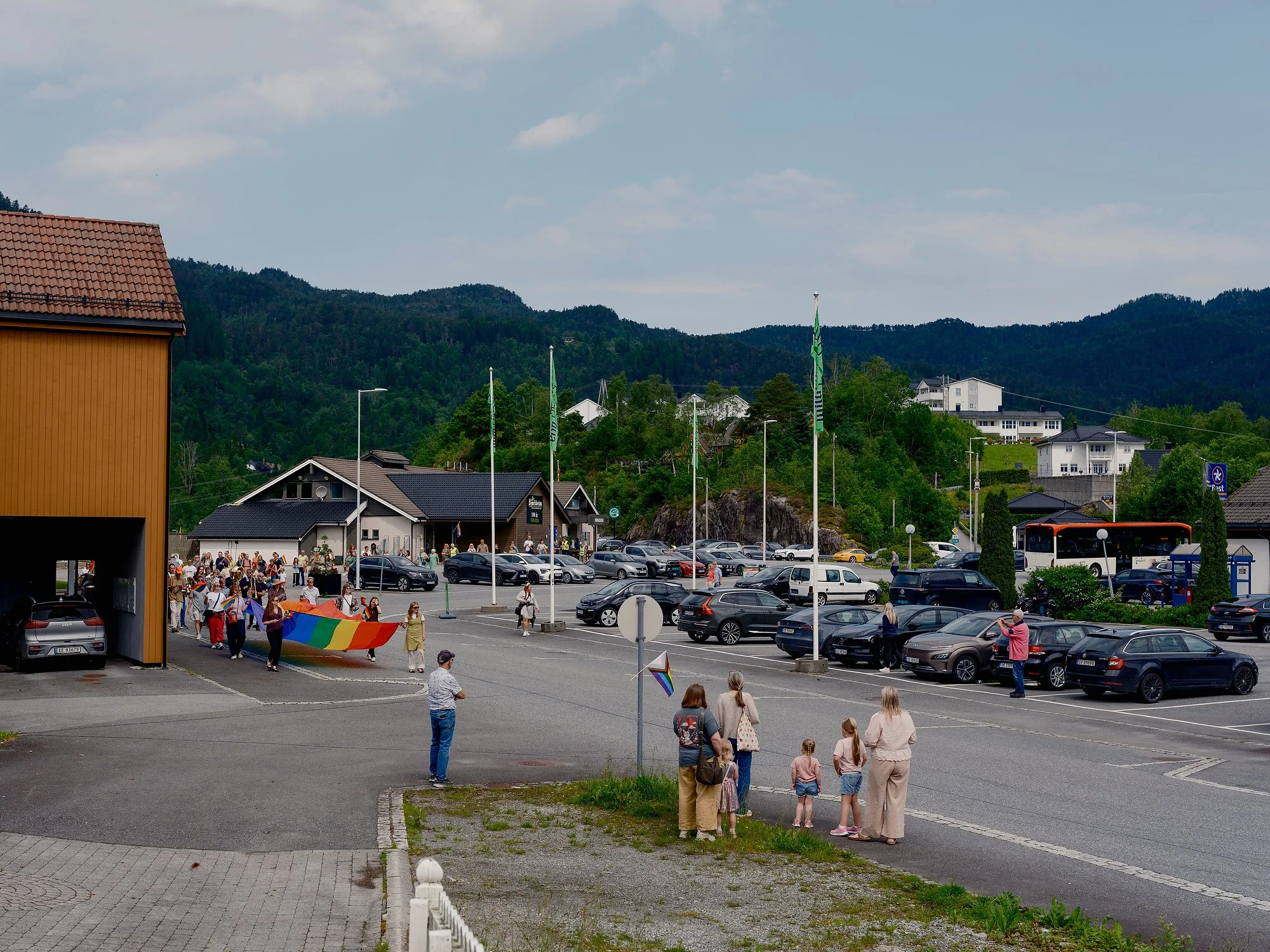   The Pride parade in Samnanger, June 2026.  