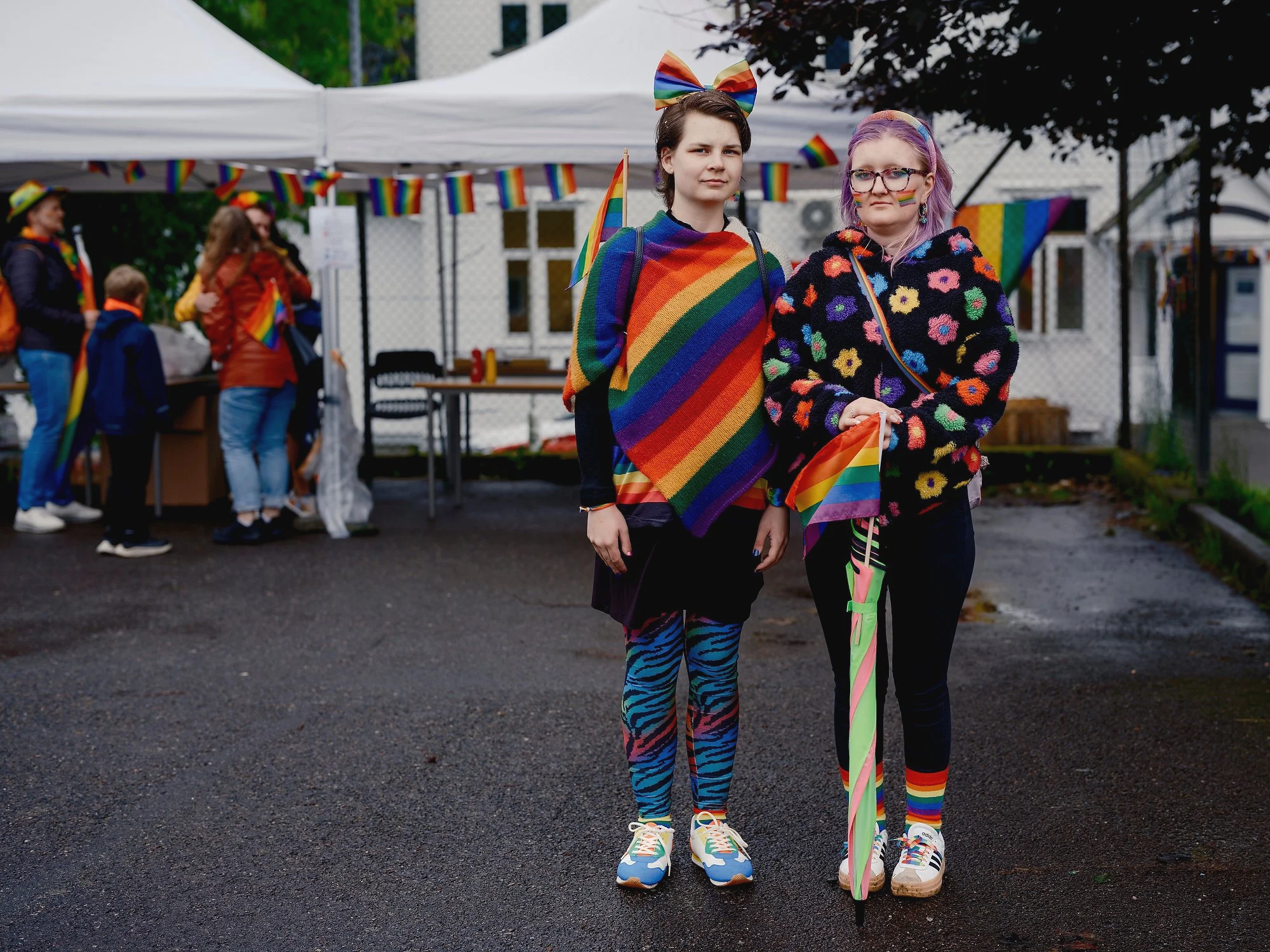   Mino, 23, and Iselin, 23, at Pride in Alver, June 2026.  