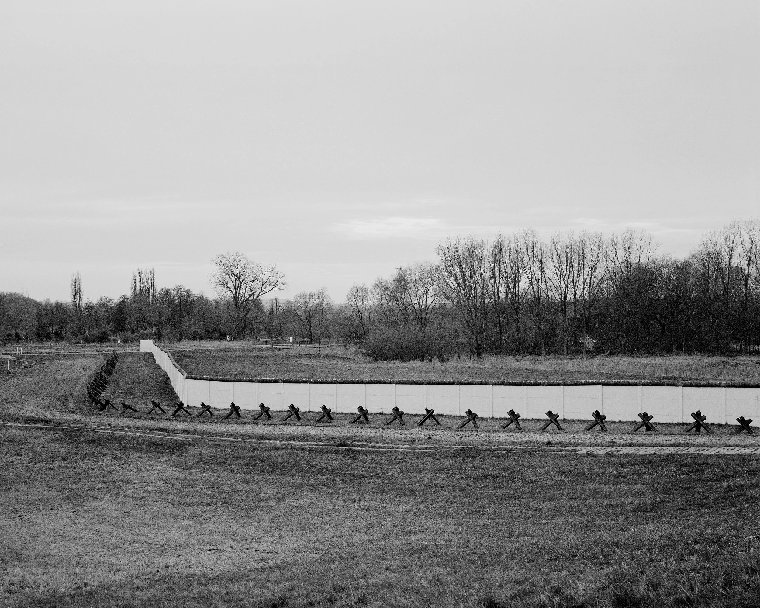   Hötensleben, Germany April 2015: Remains of the Berlin wall.  