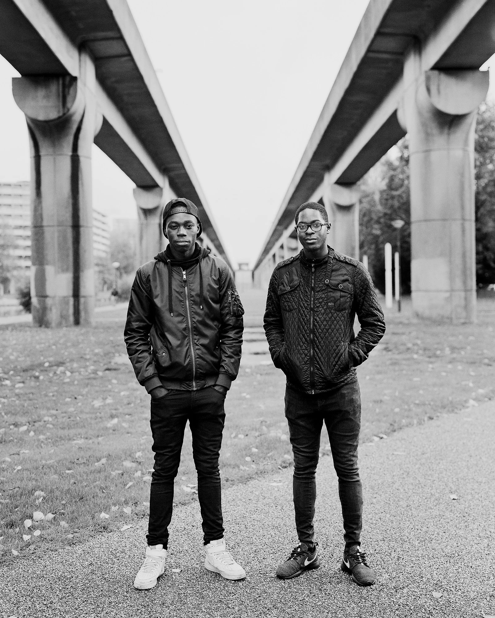   Bijlmermeer, The Netherlands, November 2016: Junior and Evander.  