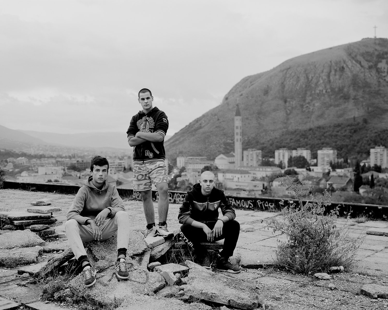   Mostar, Bosnia and Herzegovina, October 2016: Pasko, Petar and Drago,   