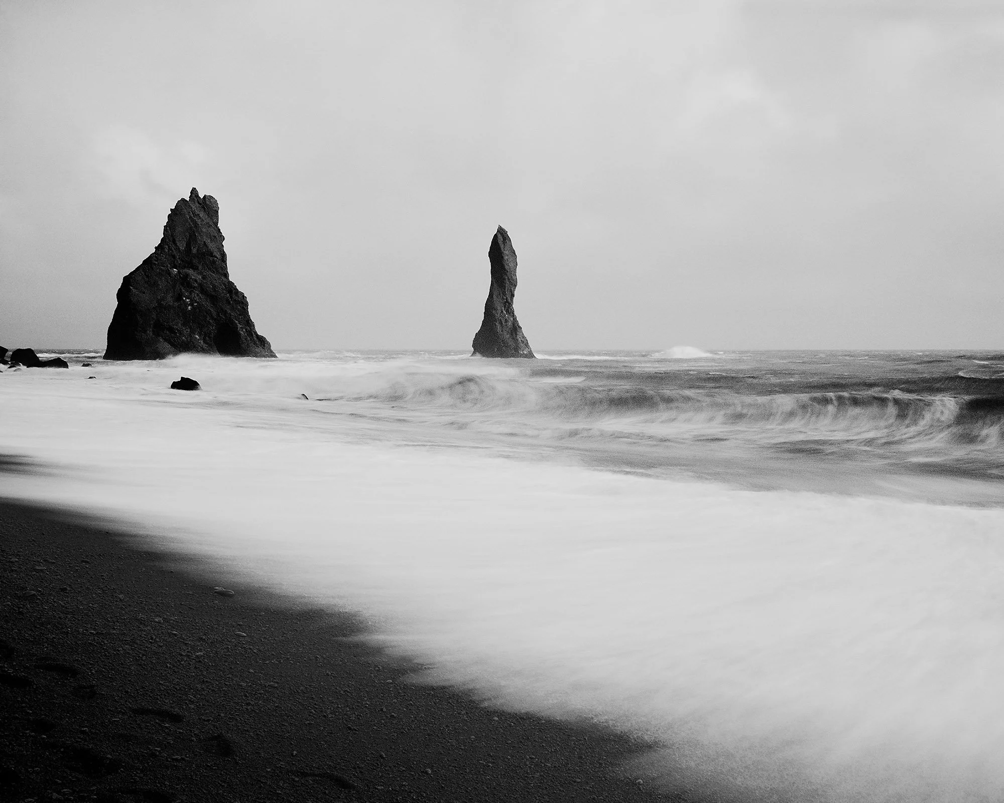   Reynisfjara beach, Iceland, August 2016: Reynisdrangar.  