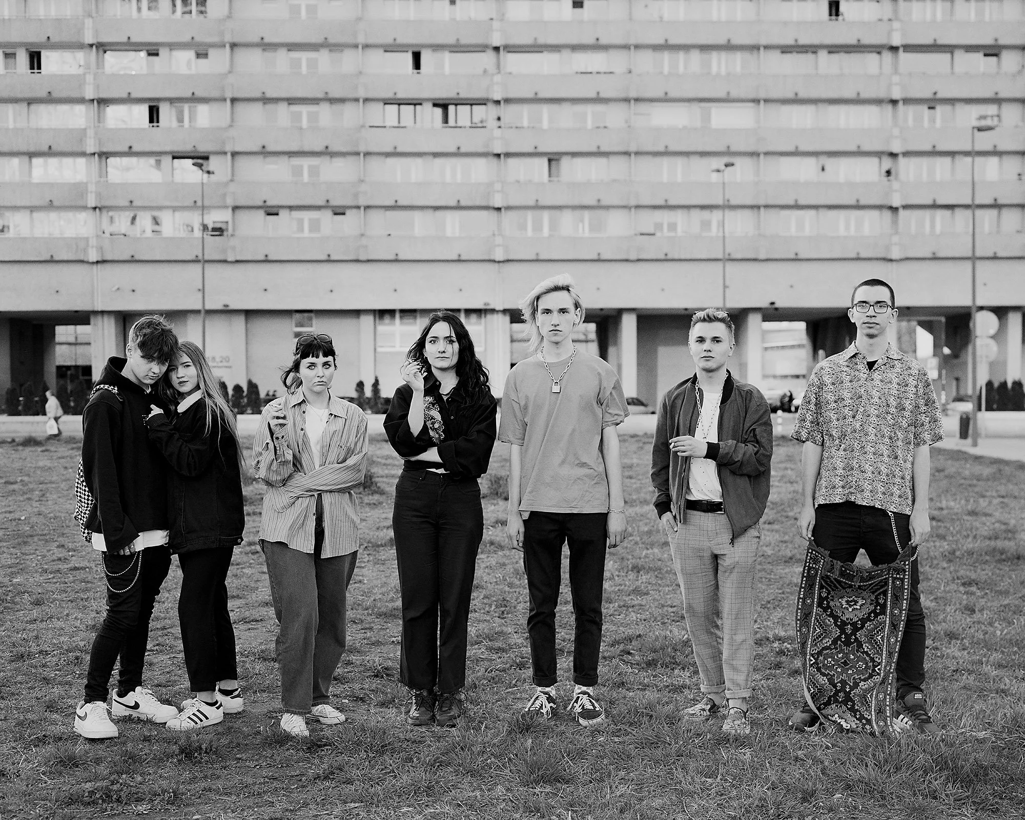   Katowice, Poland, April 2019: Adam with his friends.  