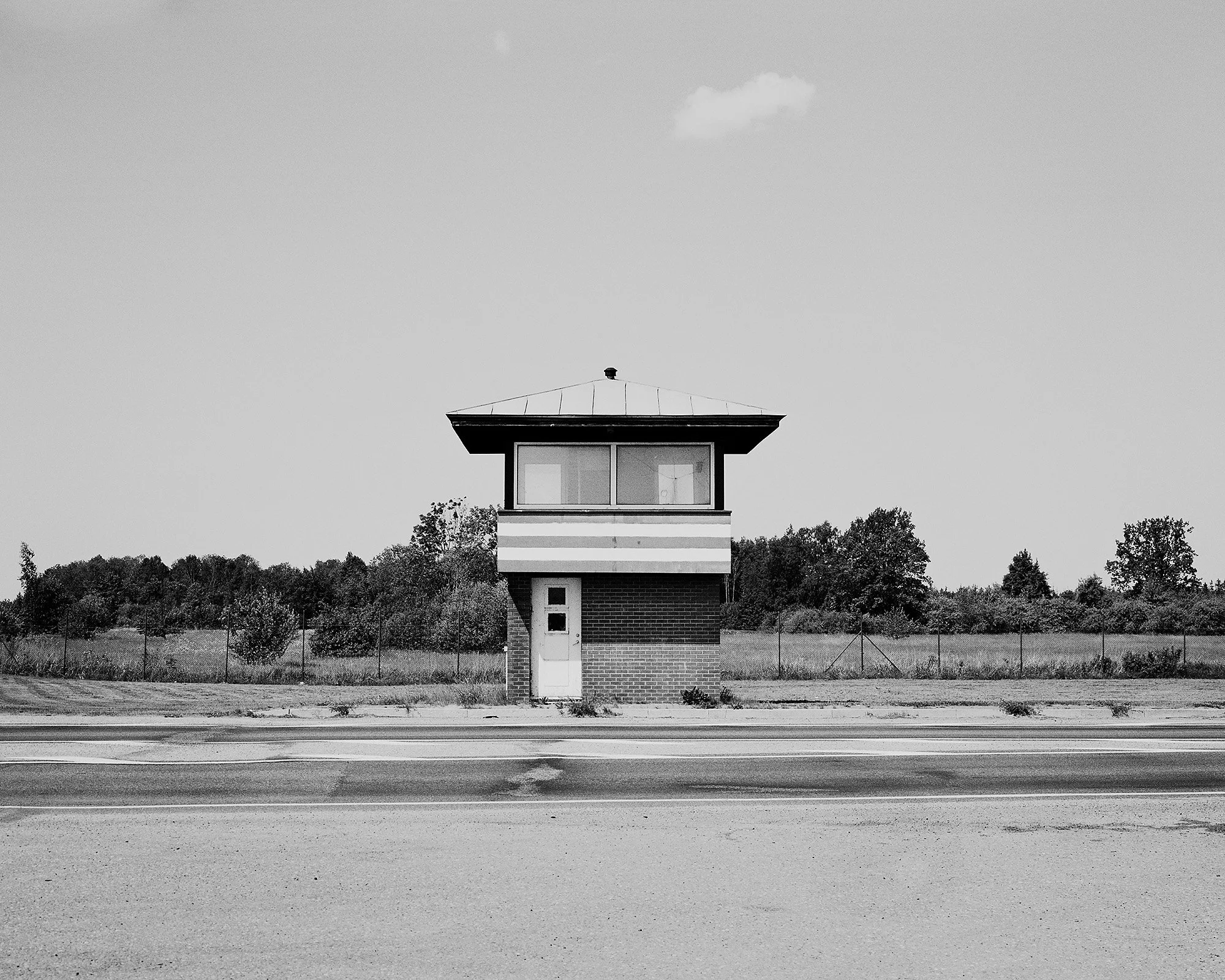   Estonia-Latvia border, May 2016: Former internal border control station.  