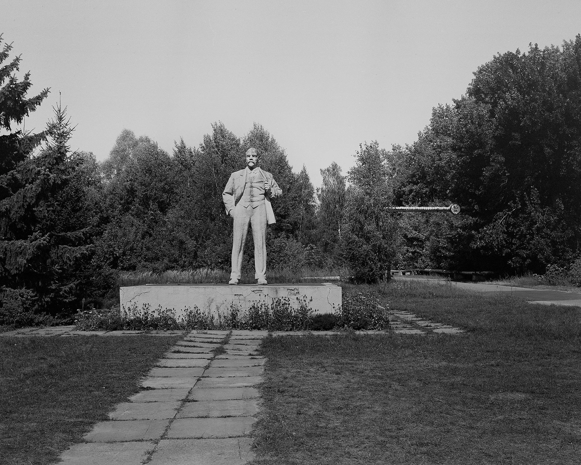   Chernobyl, Ukraine, August 2018: A statue of Lenin.  