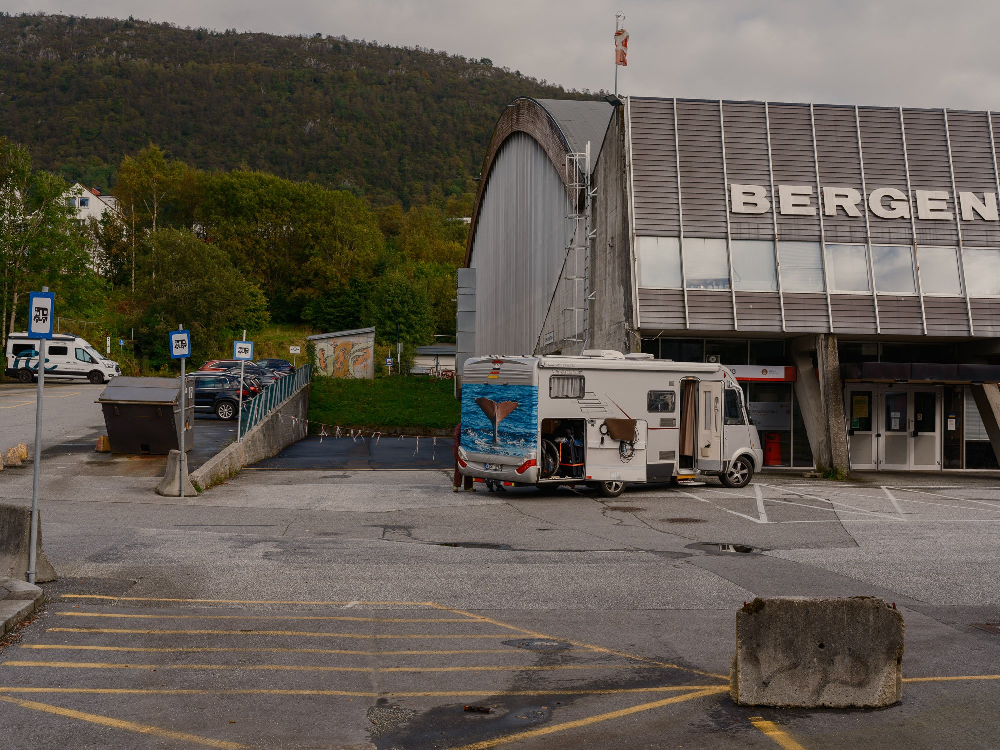  2026-09-13 - Bergenshallen motorhome parking.  