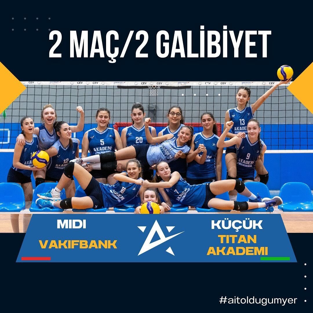 Voleybolda 2 Ma&ccedil;ta 2 Galibiyet.!
Midi kız voleybol takımımız Burhan Felek 50.Yıl Spor Salonu&rsquo;nda Vakıfbank karşısında harika bir performans g&ouml;stererek ma&ccedil;ı 3-0 kazanmayı başardı ve final grubuna &ccedil;ıkmayı garantiledi. 
V