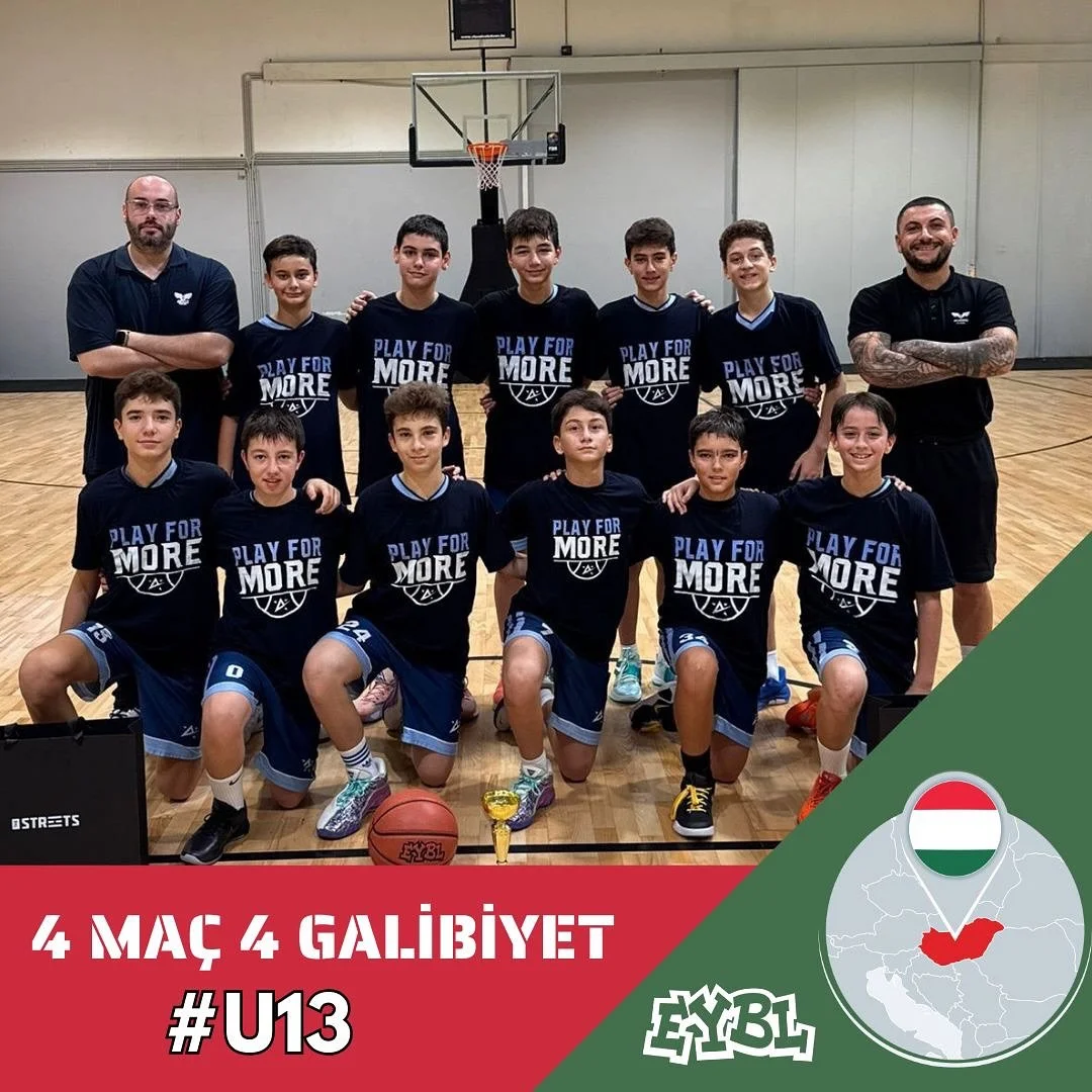 U13 TAKIMIMIZ NAMAĞLUP ETAP ŞAMPİYONU ! 🇹🇷
2013 doğumlu oyuncularımızdan oluşan U13 takımımız, Avrupa altyapısının en prestijli ligi olan EYBL’nin (Avrupa Gençler Basketbol Ligi) 1. etap maçlarını oynamak üzere 17-21 Eyl&u