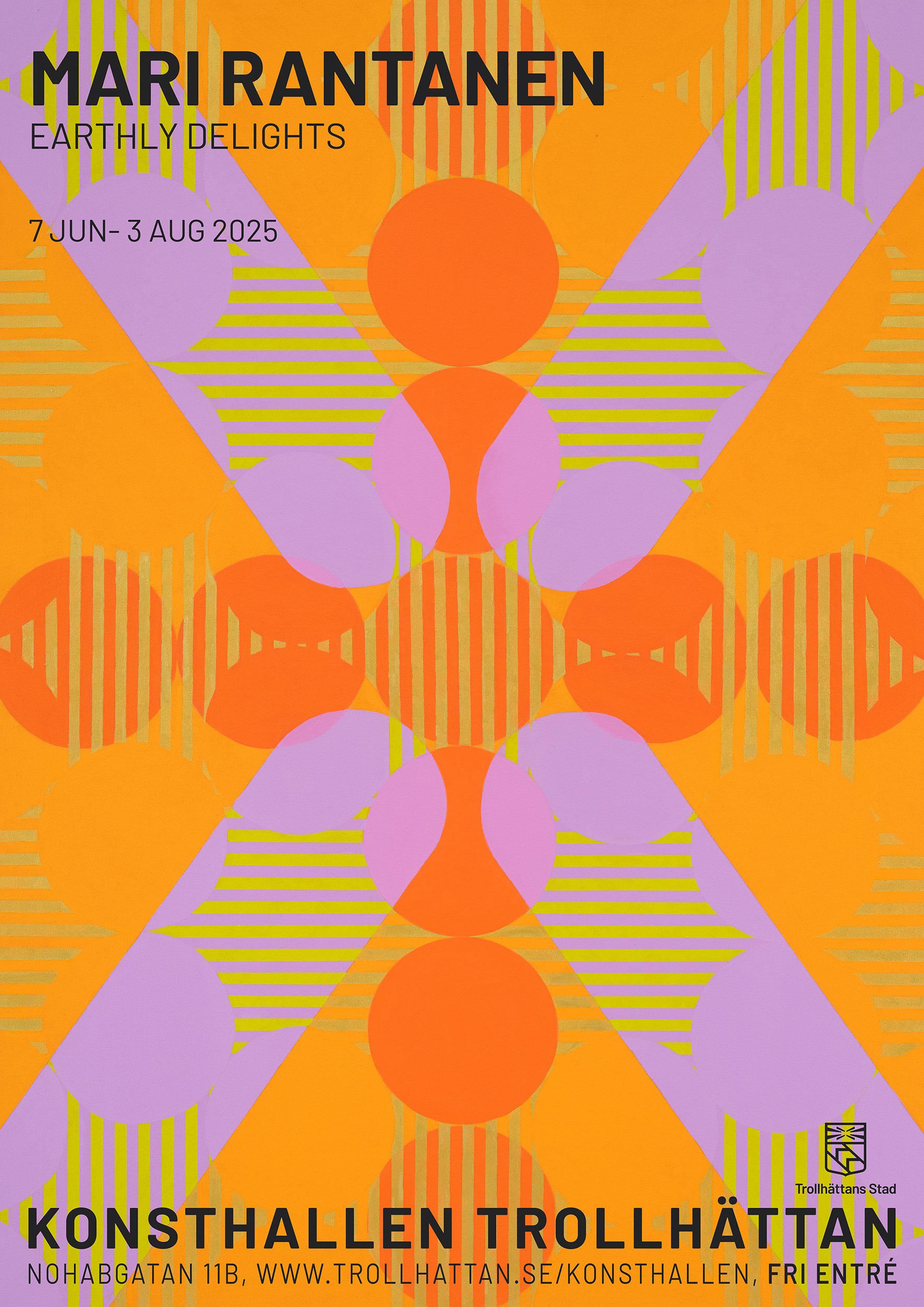 ”Eartly Delights” one person exhibition at Trollhättan Art Hall, Sweden 7.6-3.8.2025