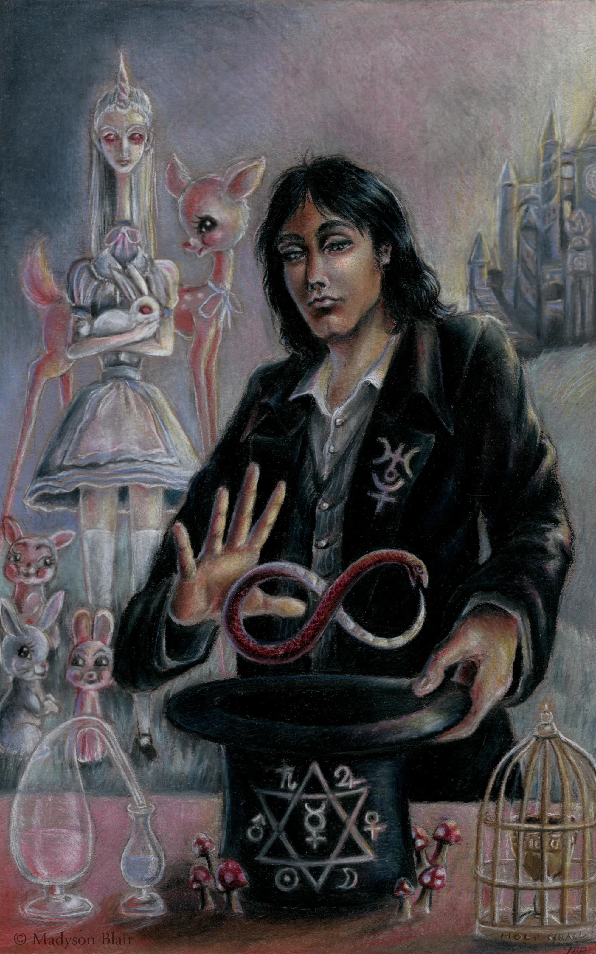 'The Magician'--Symbolic-driven portrait of Ervine, Alastair's grandson and a major character in Book II.