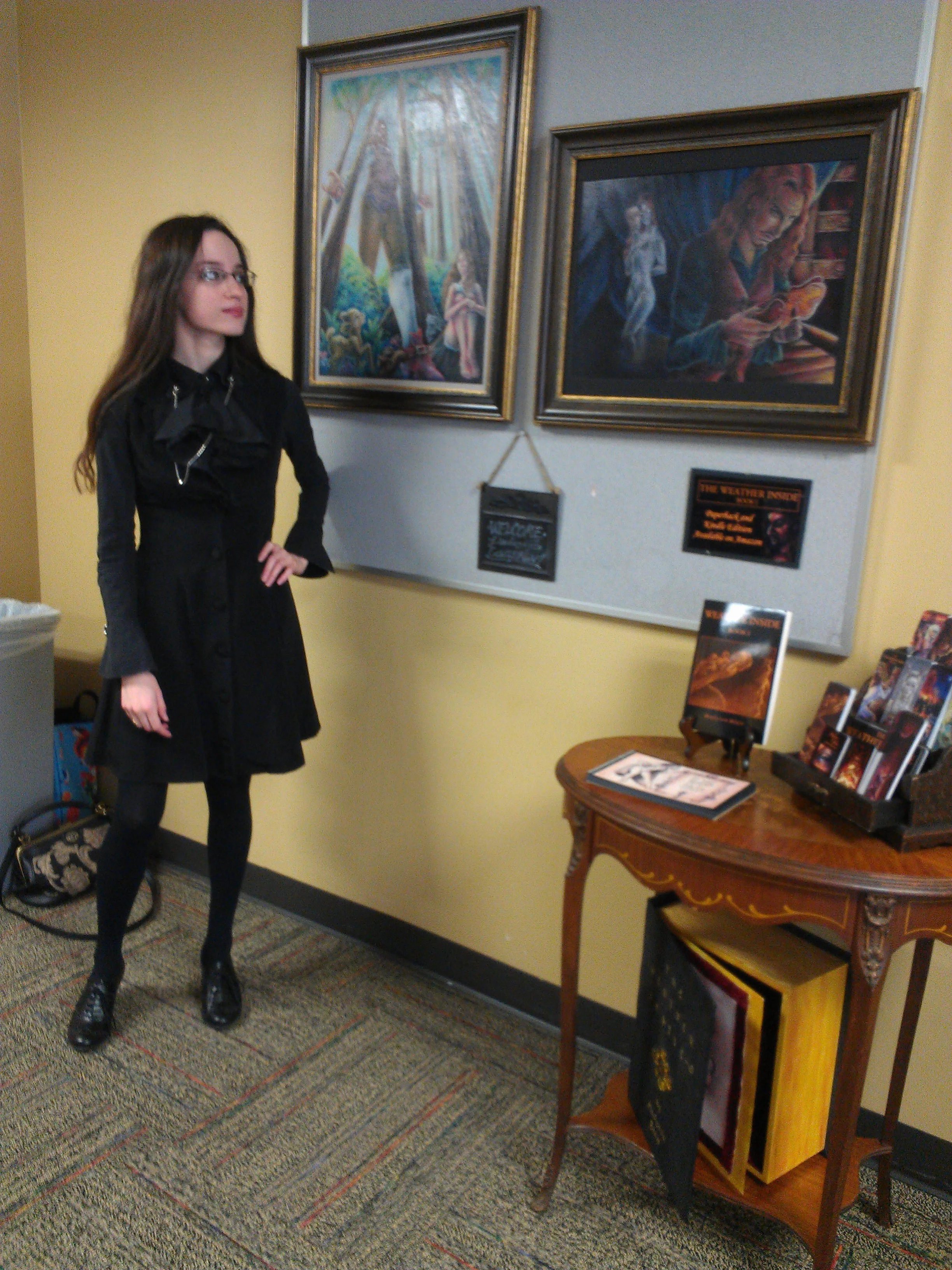 Me with my display on the opposite wall