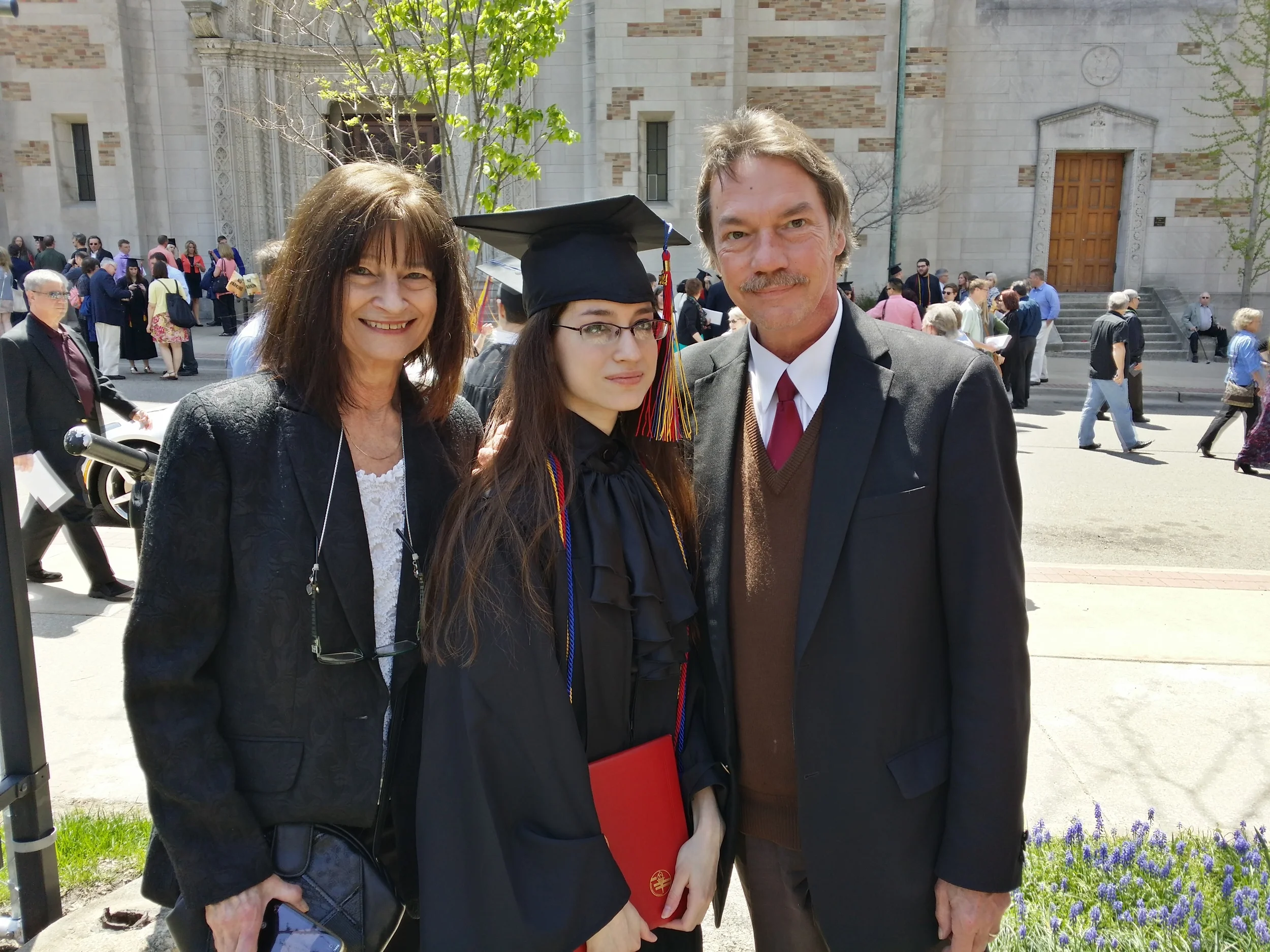 With my awesomely supportive parents