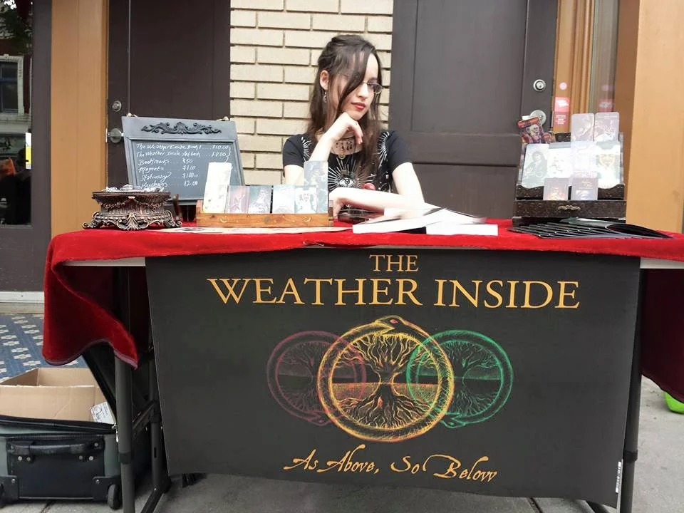 Me at my booth with my new banner!! :D