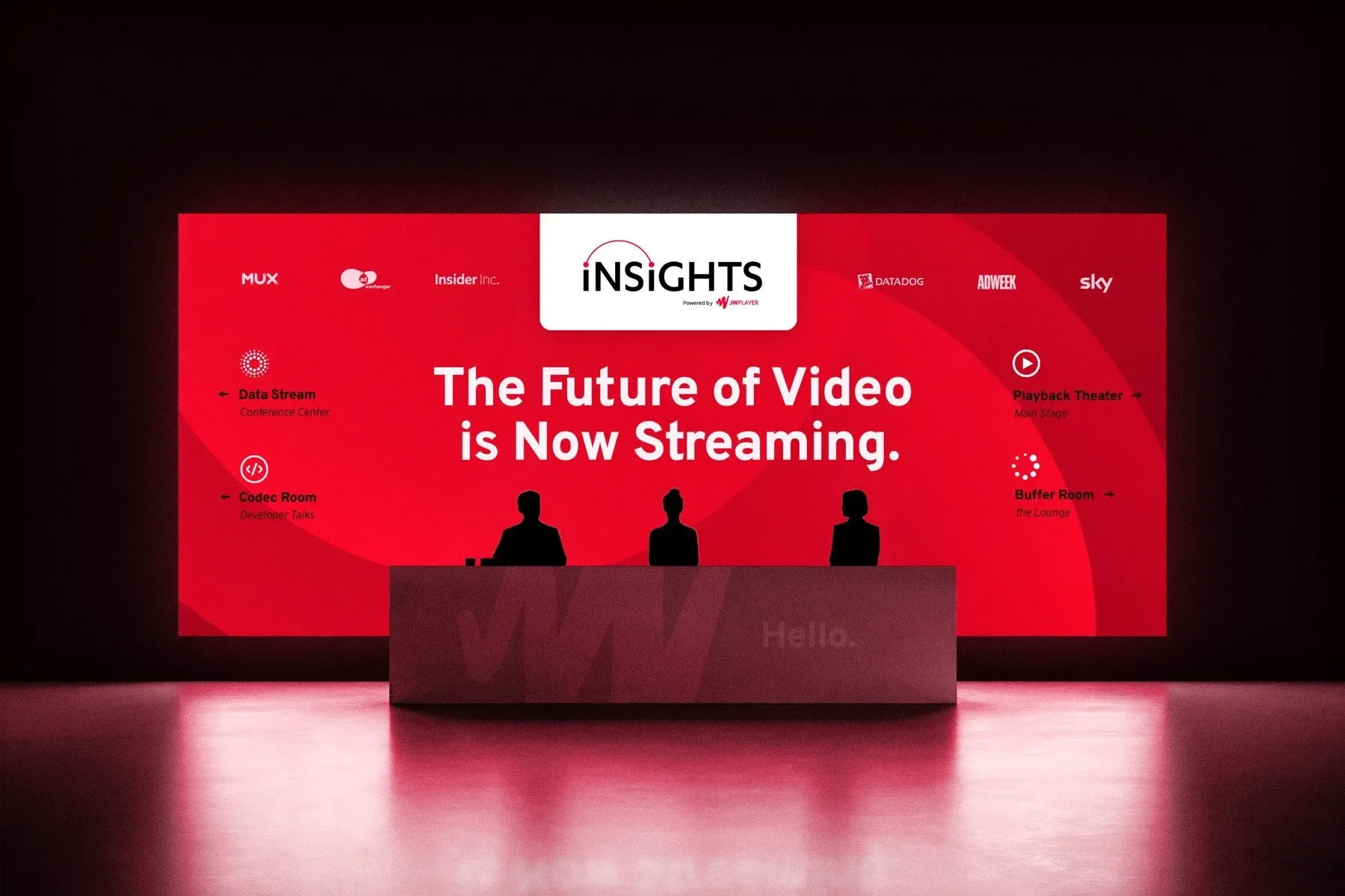 LED screen front desk 