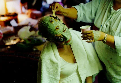 Make up applications make Mary Kay Allbee a ghostly ghoul in "Great Awakening".