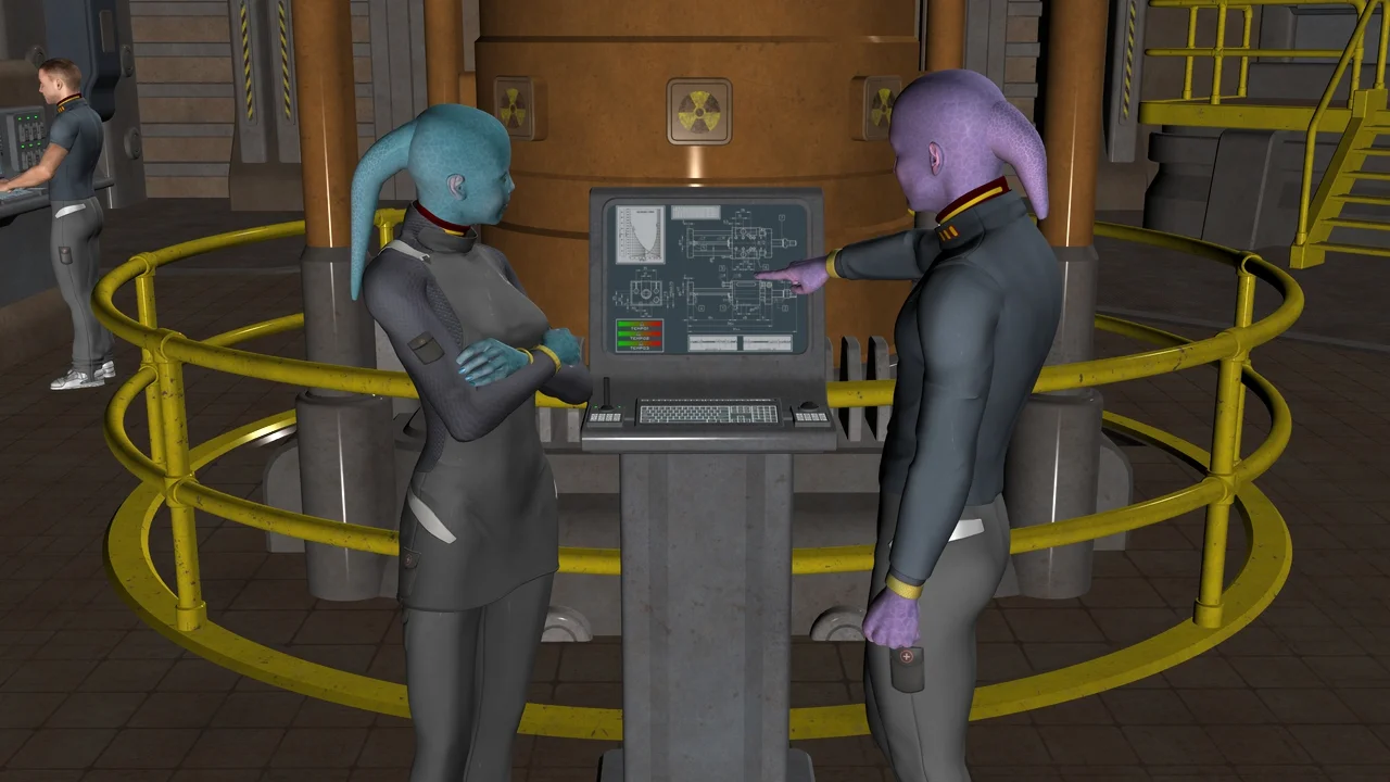 Two Shinji tend to the Communications Conduit