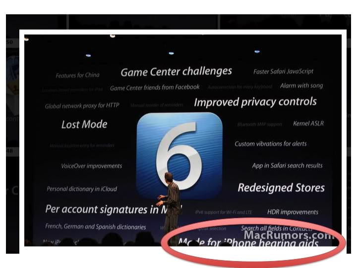 Just a tiny note in the bottom right corner of the iOS6 release features.