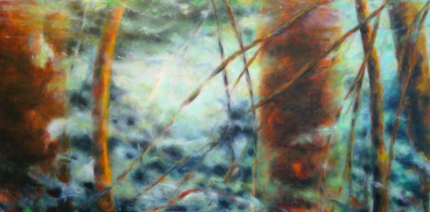 Punching the Clock 24x48 Acrylic on Canvas