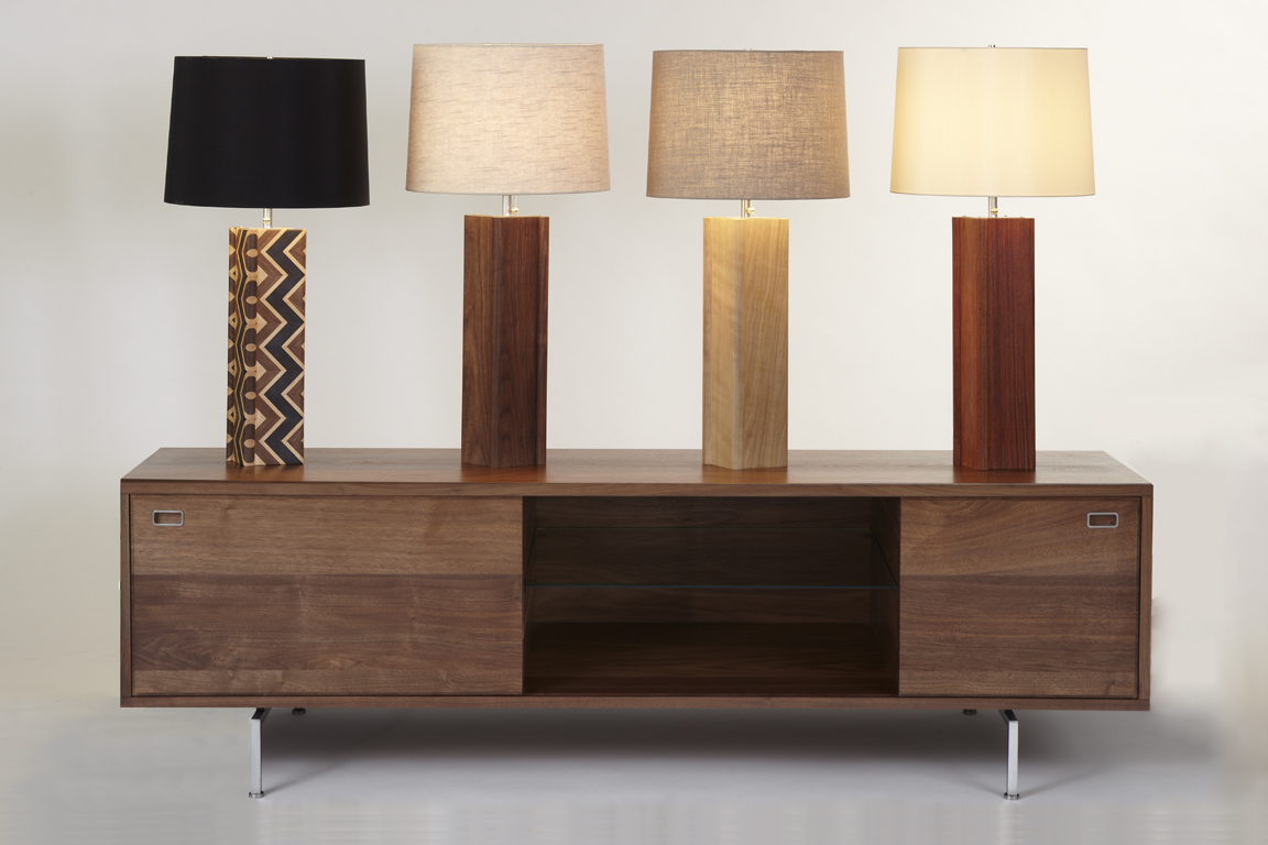 Left to Right: Dark Chevron, Walnut, Quilted Oak, Jatoba.