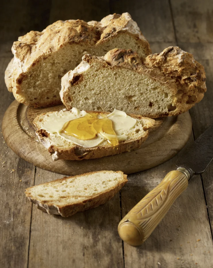 Soda bread with butter and honey for Ori Hellerstein: Artisan Baker