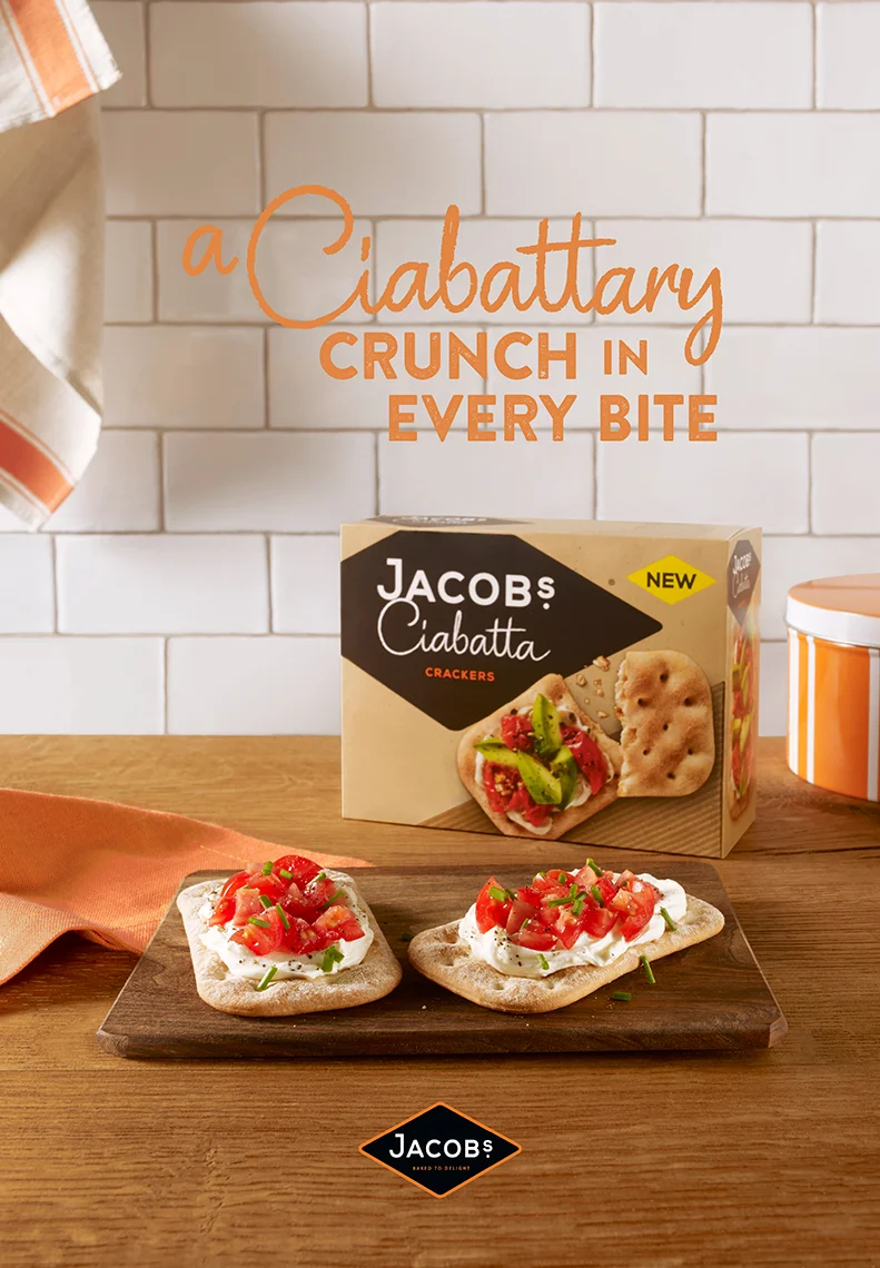 Jacob's Ciabatta crackers for Grey London
